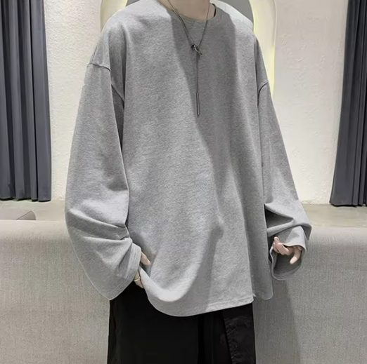 Casual Oversized Gray Sweatshirt