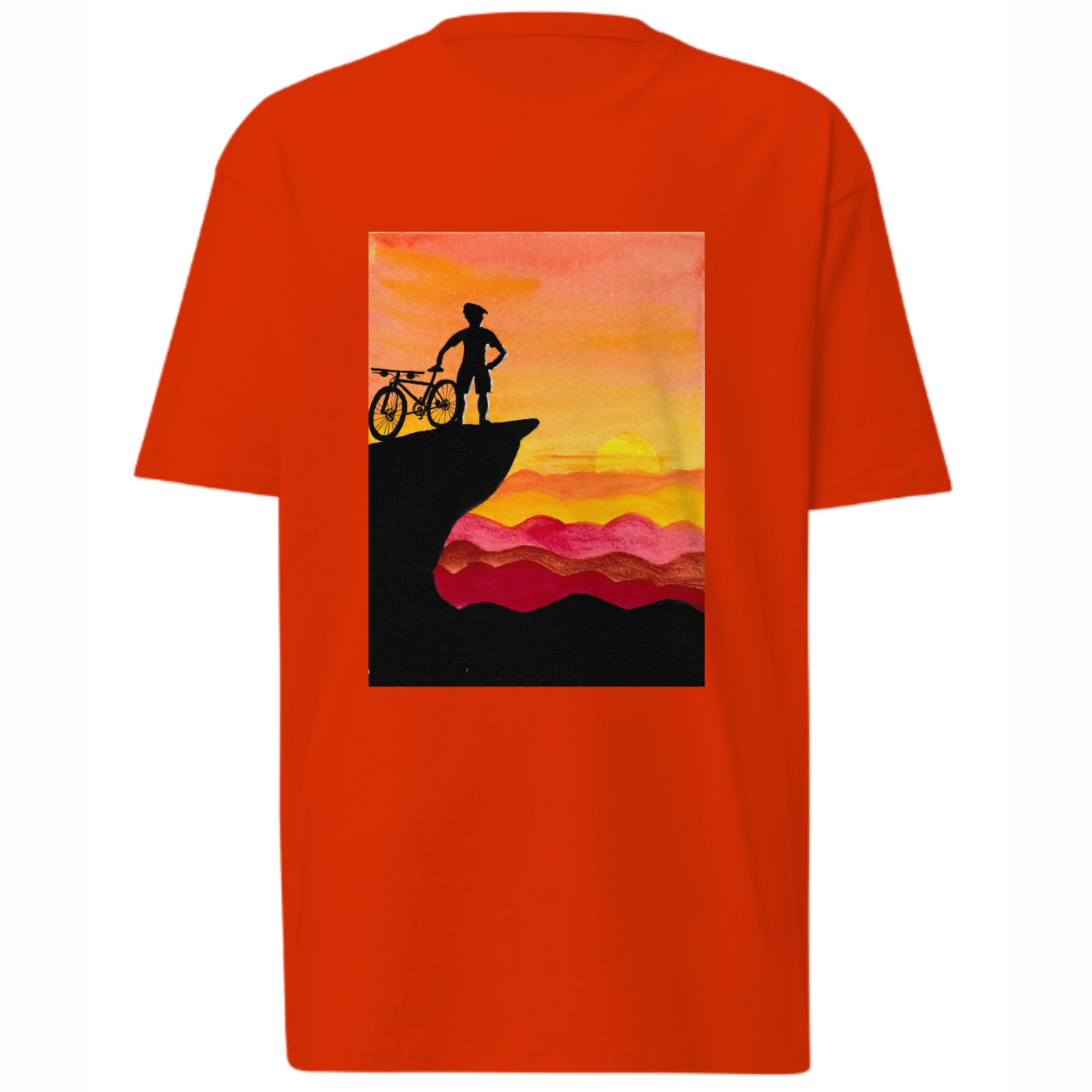 Clifftop and a cyclist