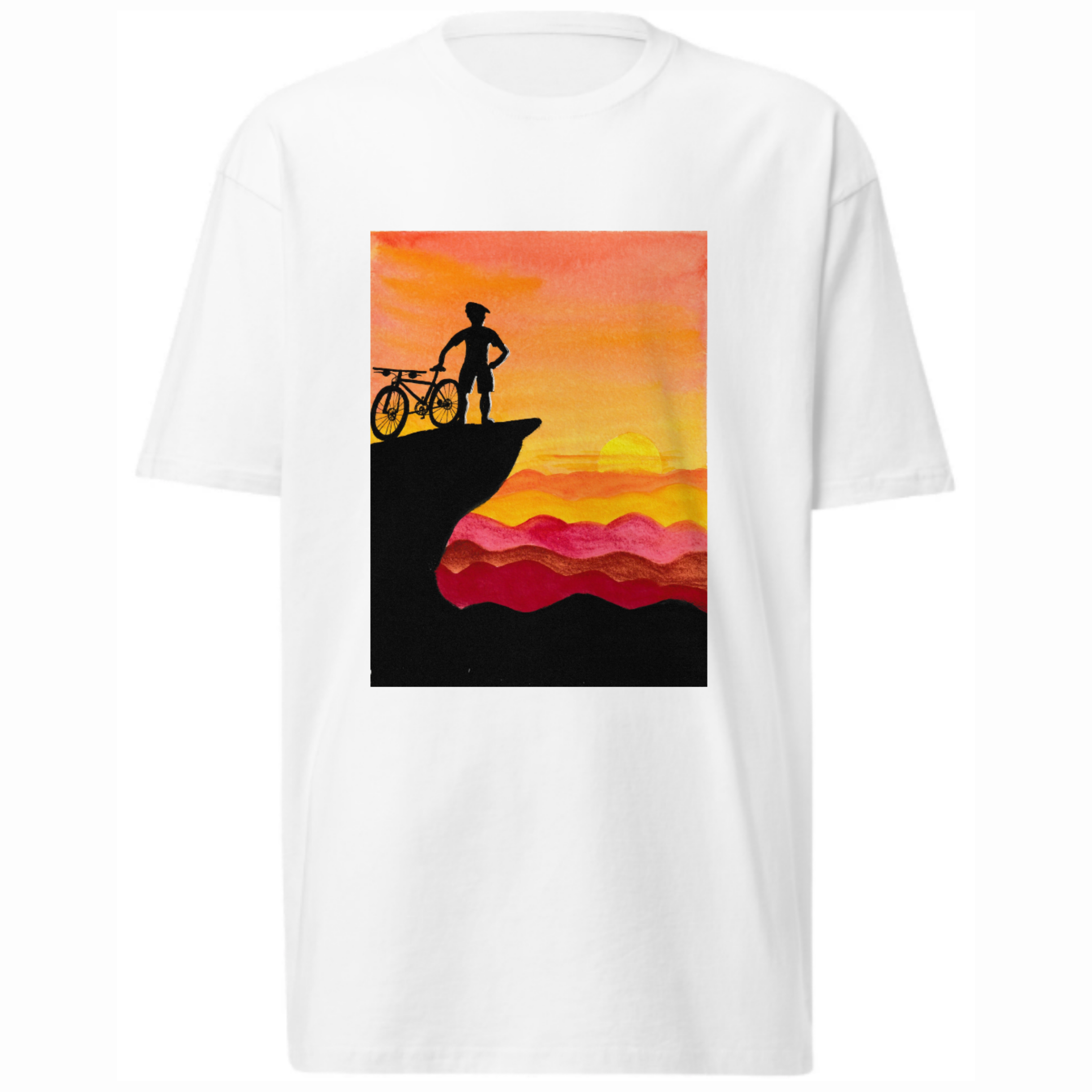 Clifftop and a cyclist