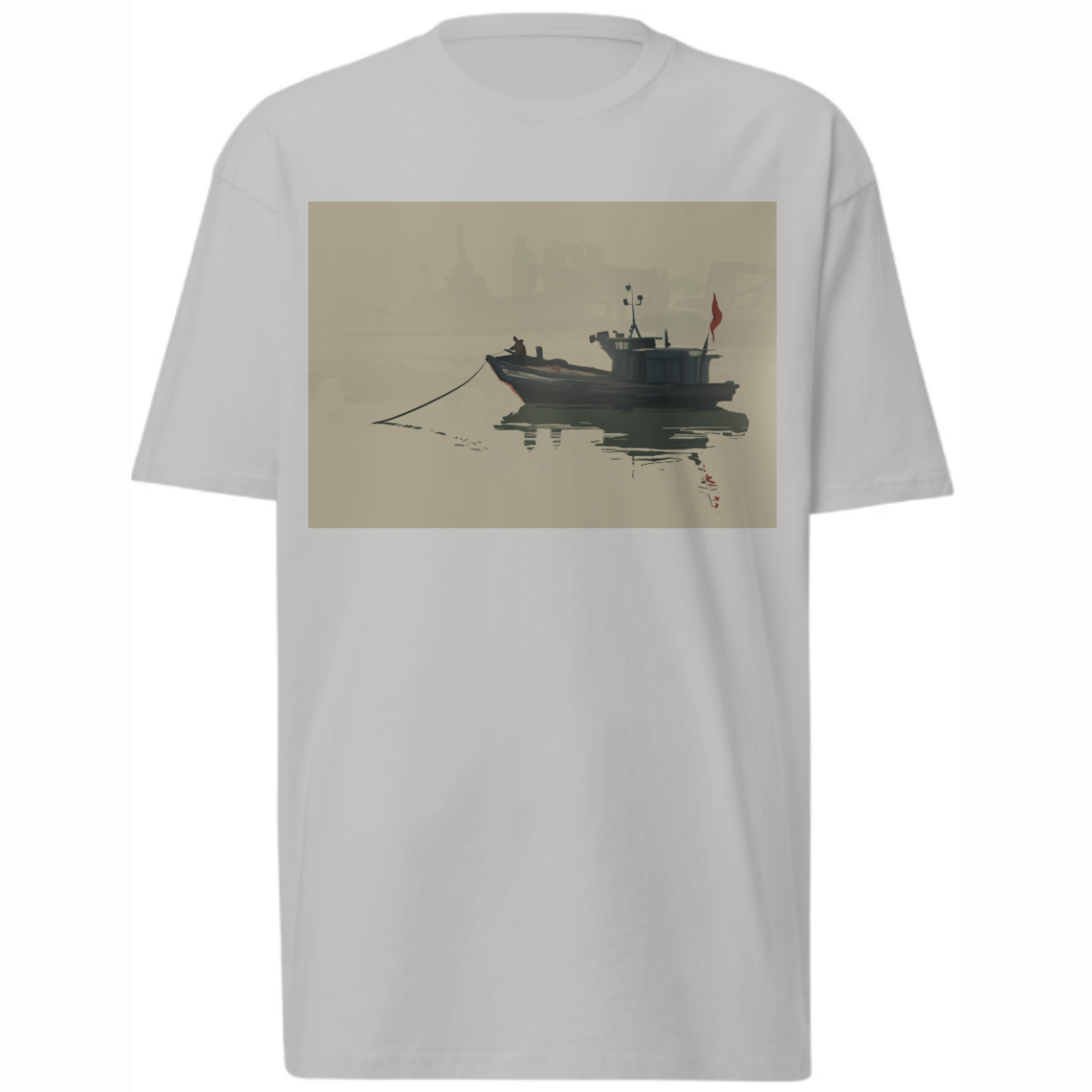 Boat, River and City-scape