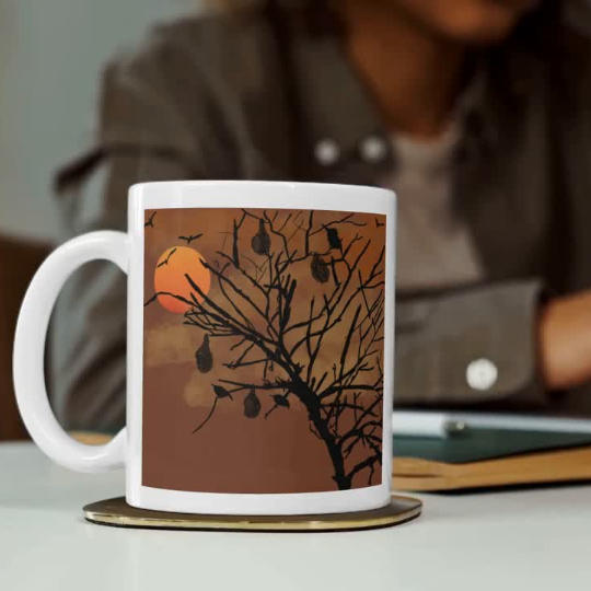 Drowsy Birds, Sunset tree