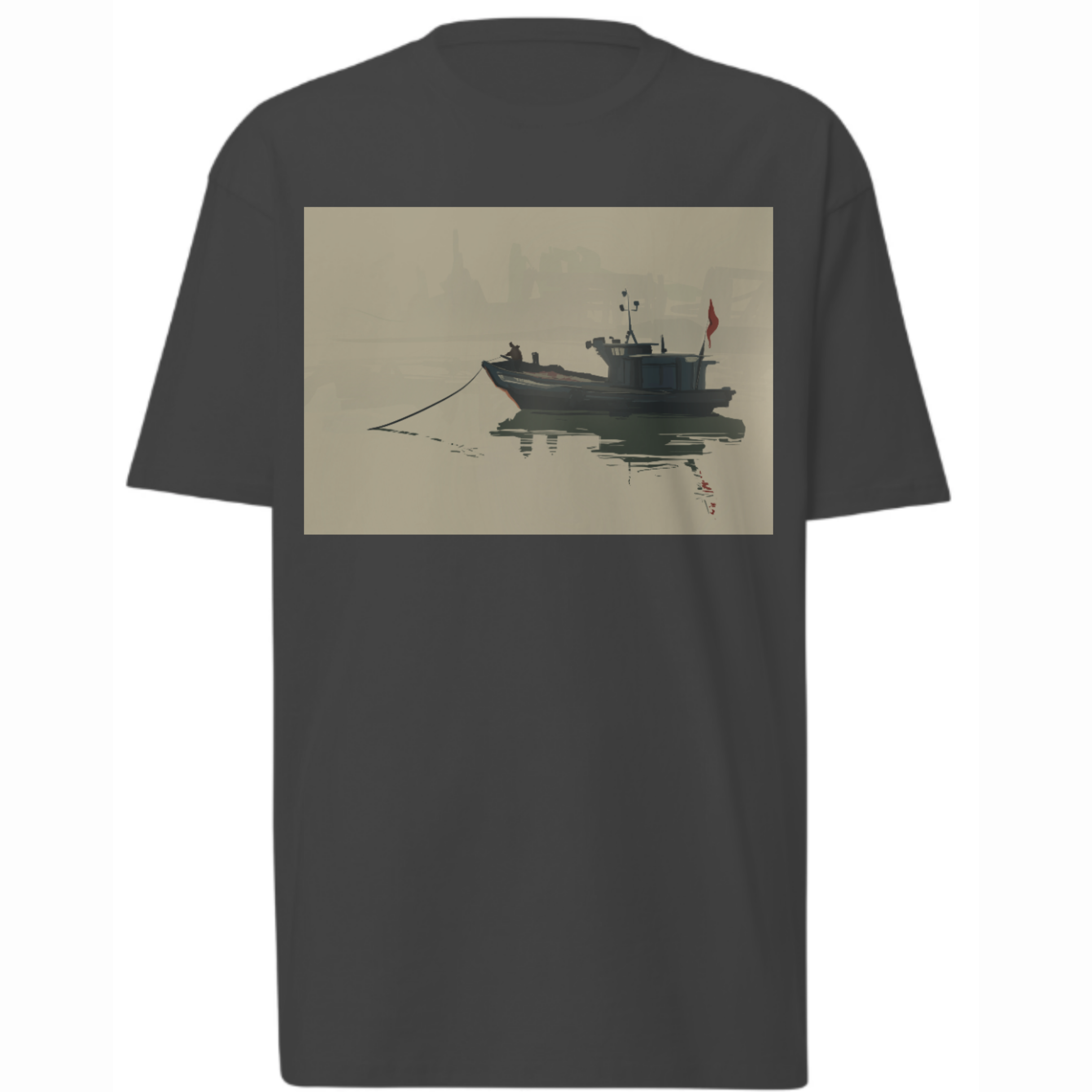 Boat, River and City-scape