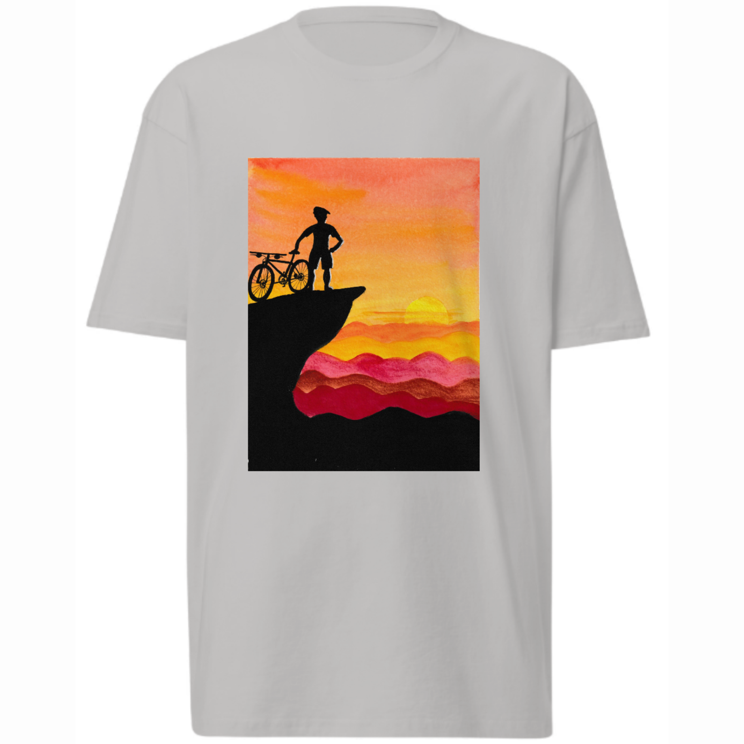 Clifftop and a cyclist