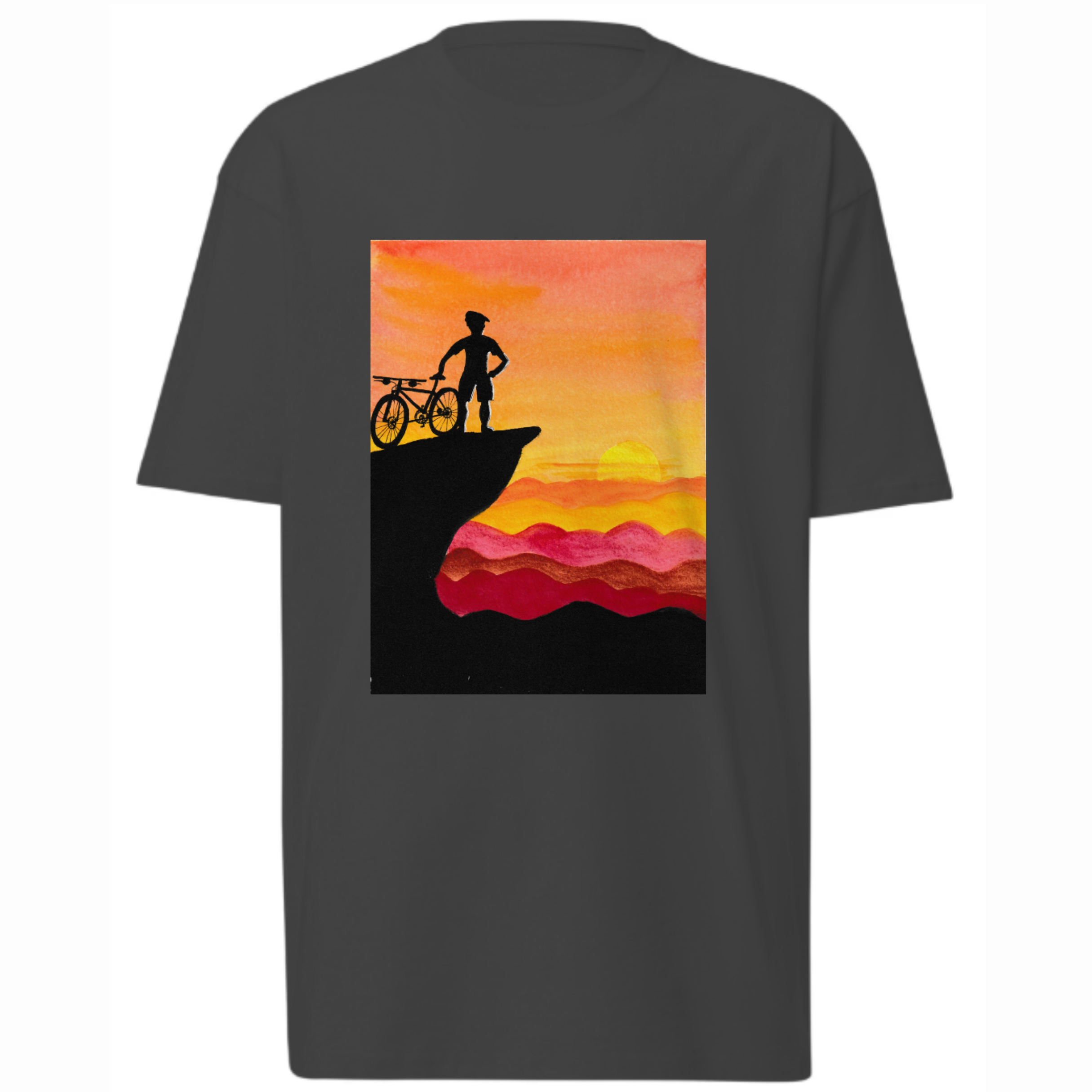 Clifftop and a cyclist