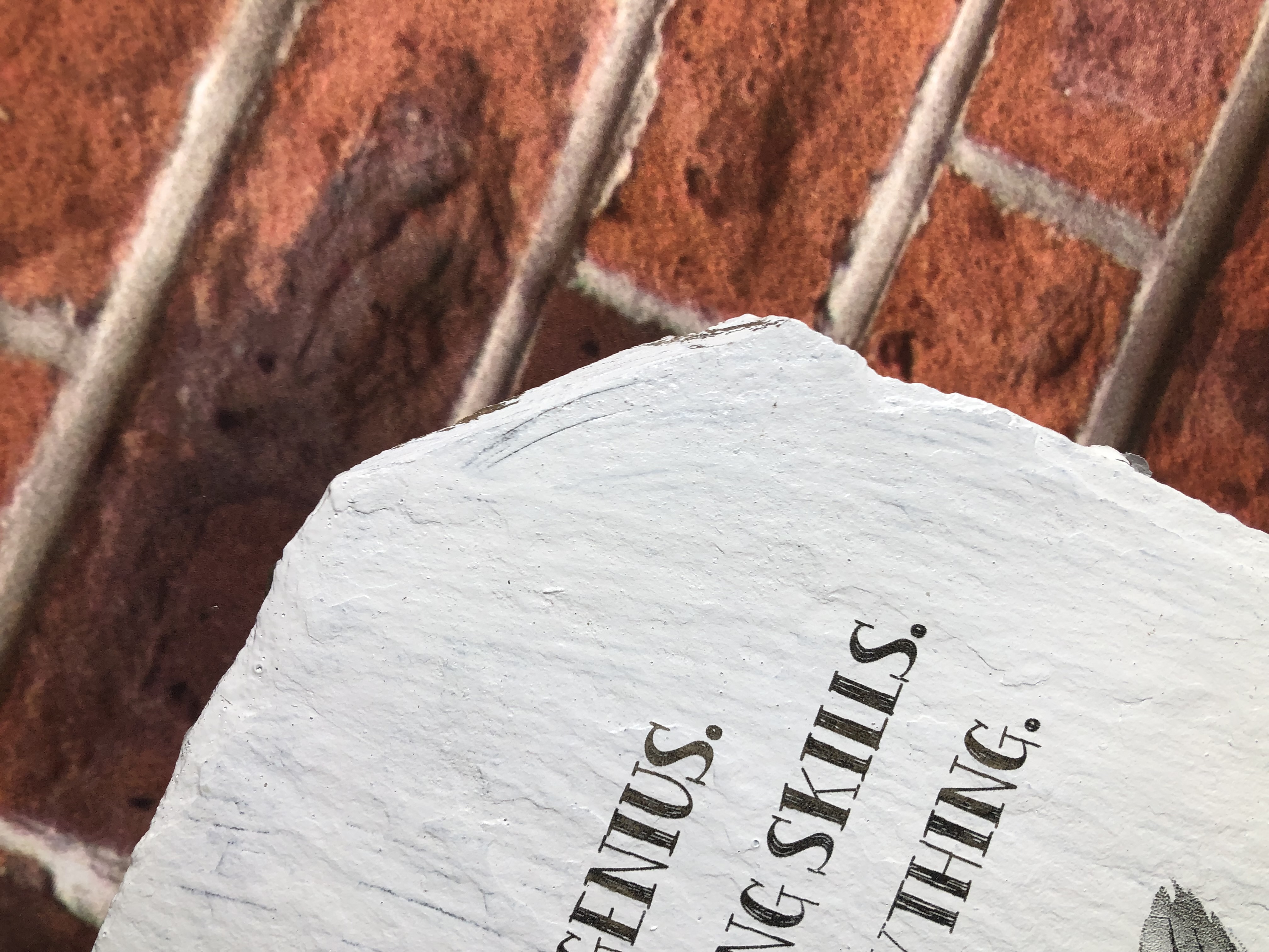 My husband is a genius - Laser Etched Sign - Reclaimed Slate