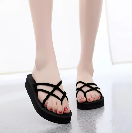 Black Strappy Platform Sandals