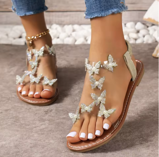 Butterfly Embellished Sandals