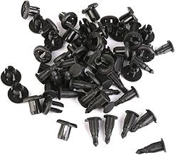 generic Nylon Push-Type Rivet Bumper Fender Clips for Honda 91503-sz3-003 (Black)- 30pcs