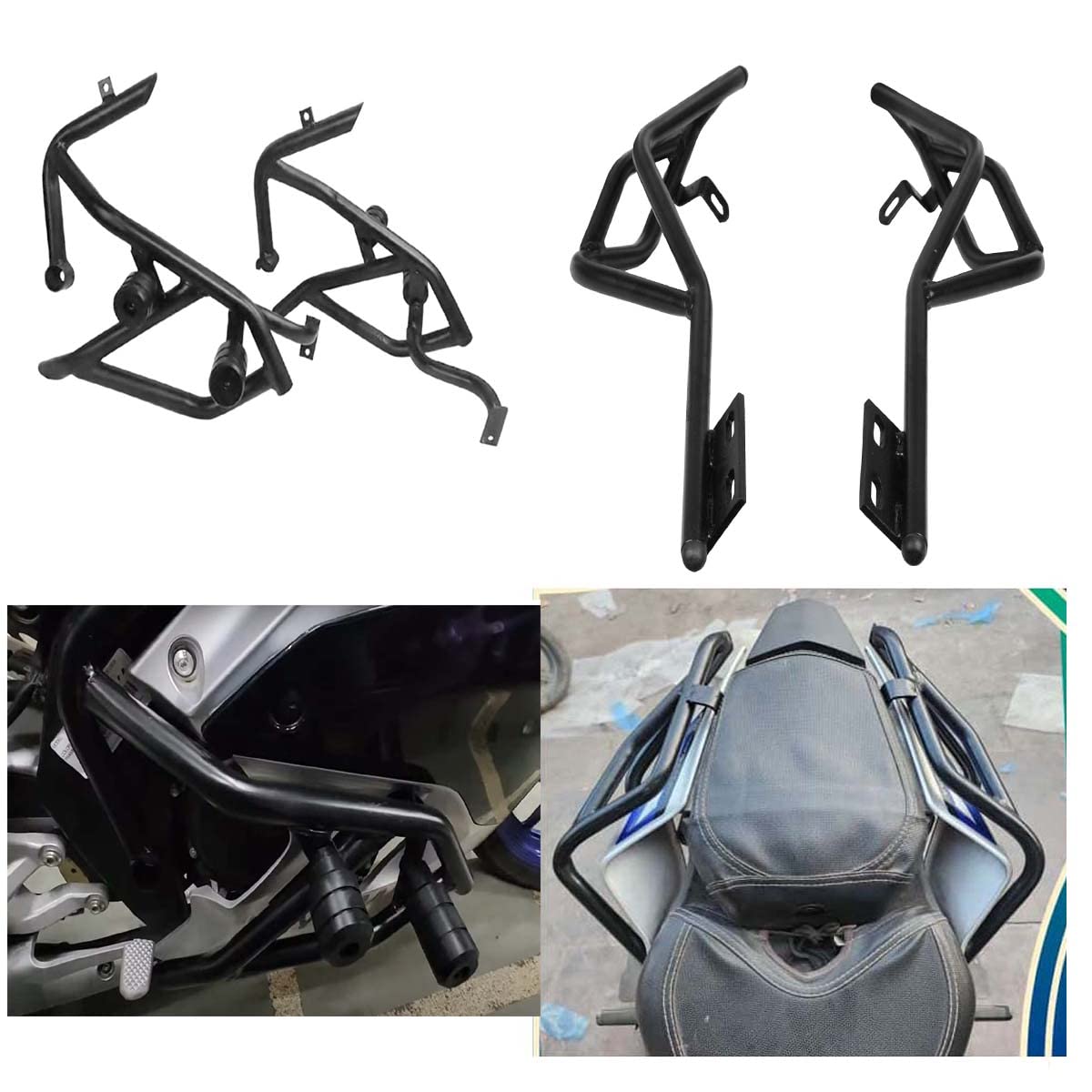 R15 V4 Crash Guard and Grab Rail Tail Protector Guard for Yamaha R15 V4 Grab Rail Tail Protector Guard and Yamaha R15 V4
