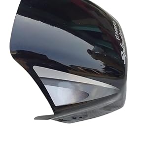 Headlight Visor for Hero Splendor Plus and Pro | Front Cowl Cover Panel for Headlamp ABS Plastic | Perfect Bike Fit (Red) (Black, Free Size)