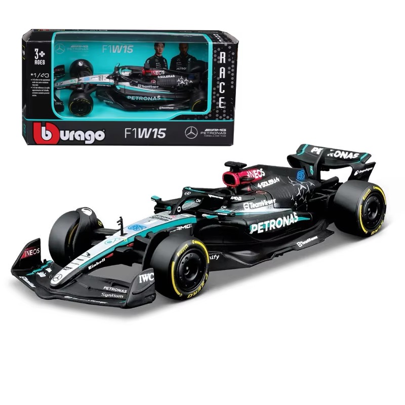 Bburago F1 1:43 2024 BENZ W15 63# Russell