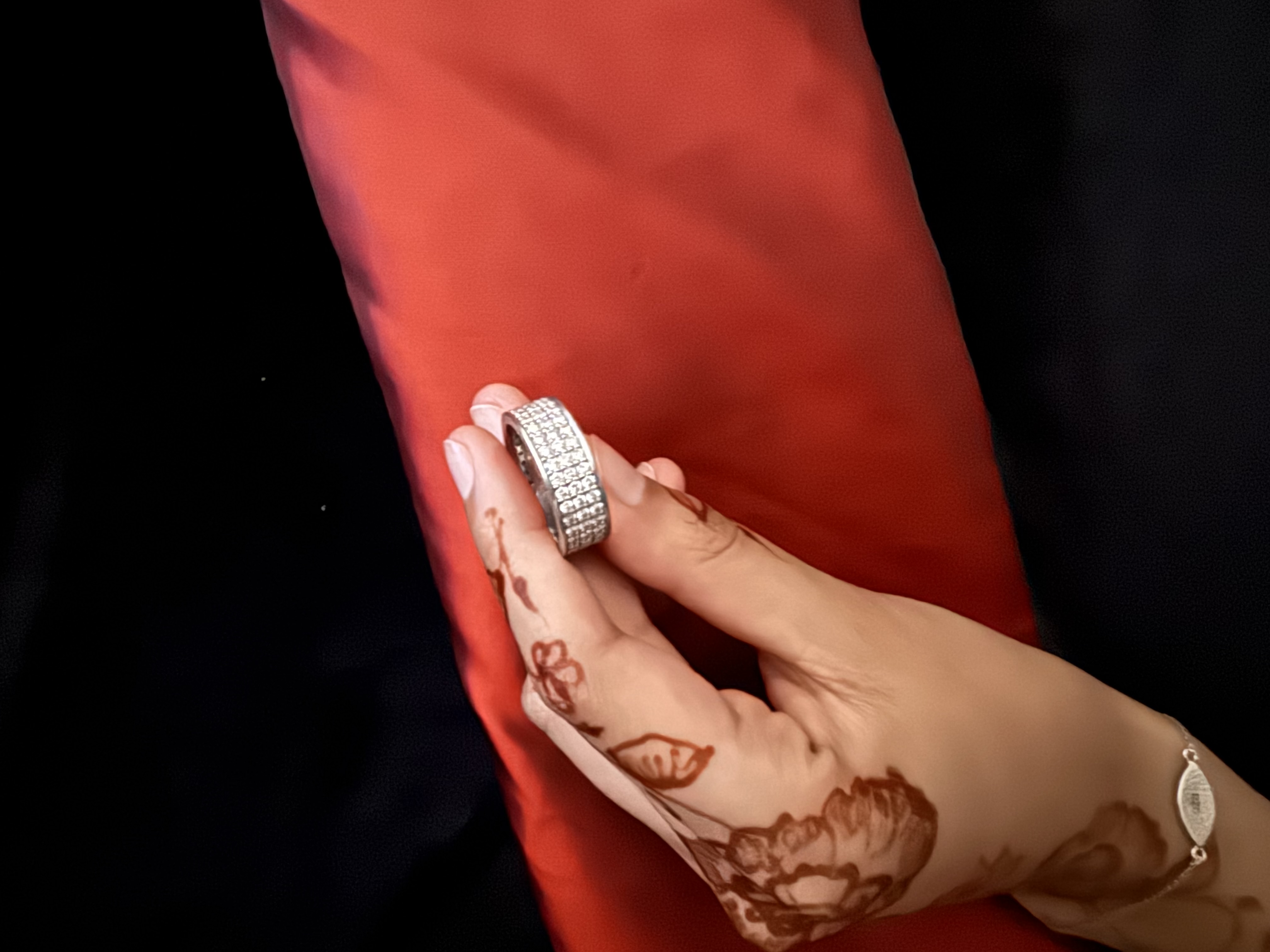 Luxurious 3.3ct Triple Row Platinum Diamond Band