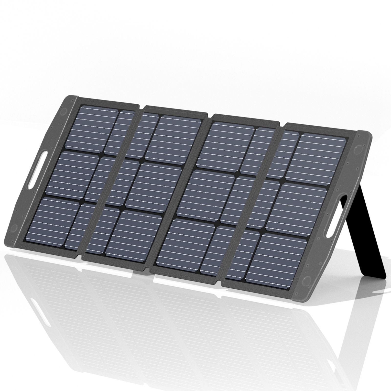 Solar Panel, Foldable Portable Solar Panel Battery Charger Kit with Adjustable Kickstand, Wire Storage Bag, MC4 Cable, IP67 Waterproof for Portable Power Station Camping Tent Home Off-Grid RV (100W)