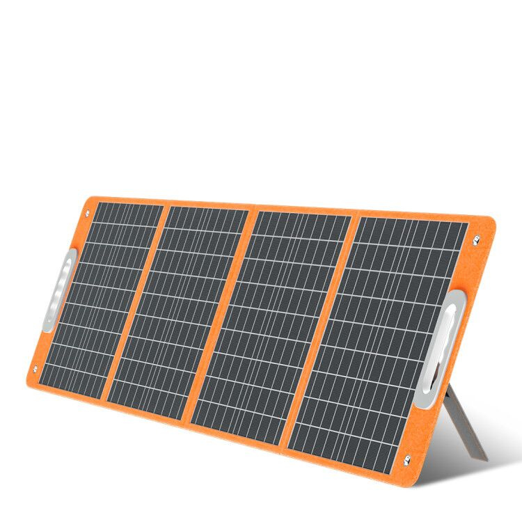 100W 18V Portable Solar Panel; Flashfish Foldable Solar Charger with 5V USB 18V DC Output Type-C Output Compatible with Portable Generator; Smartphones; Tablets and More
