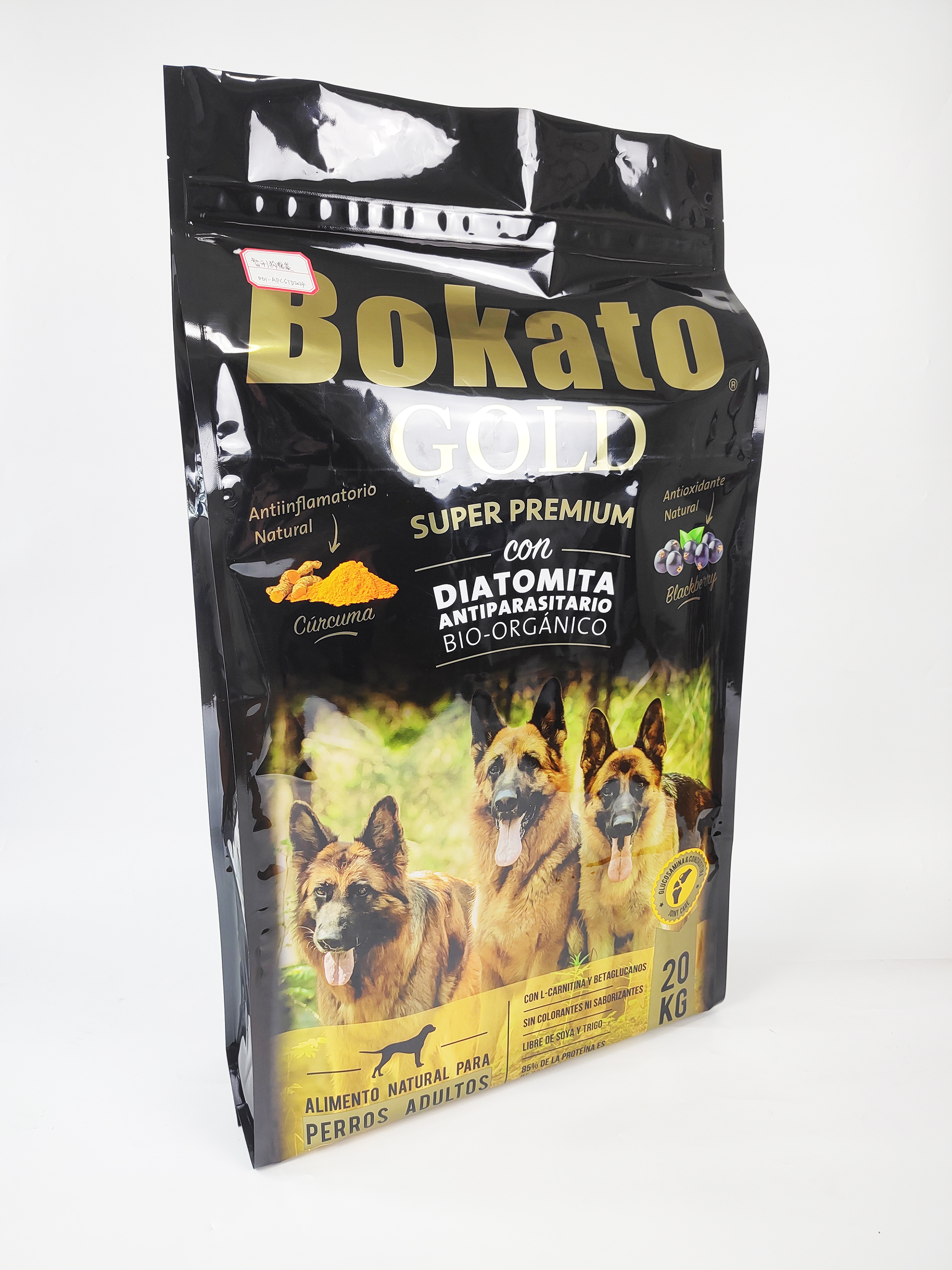 Gold Supe PE Aluminum Foil Dog Food Bag with Resealable Zipper