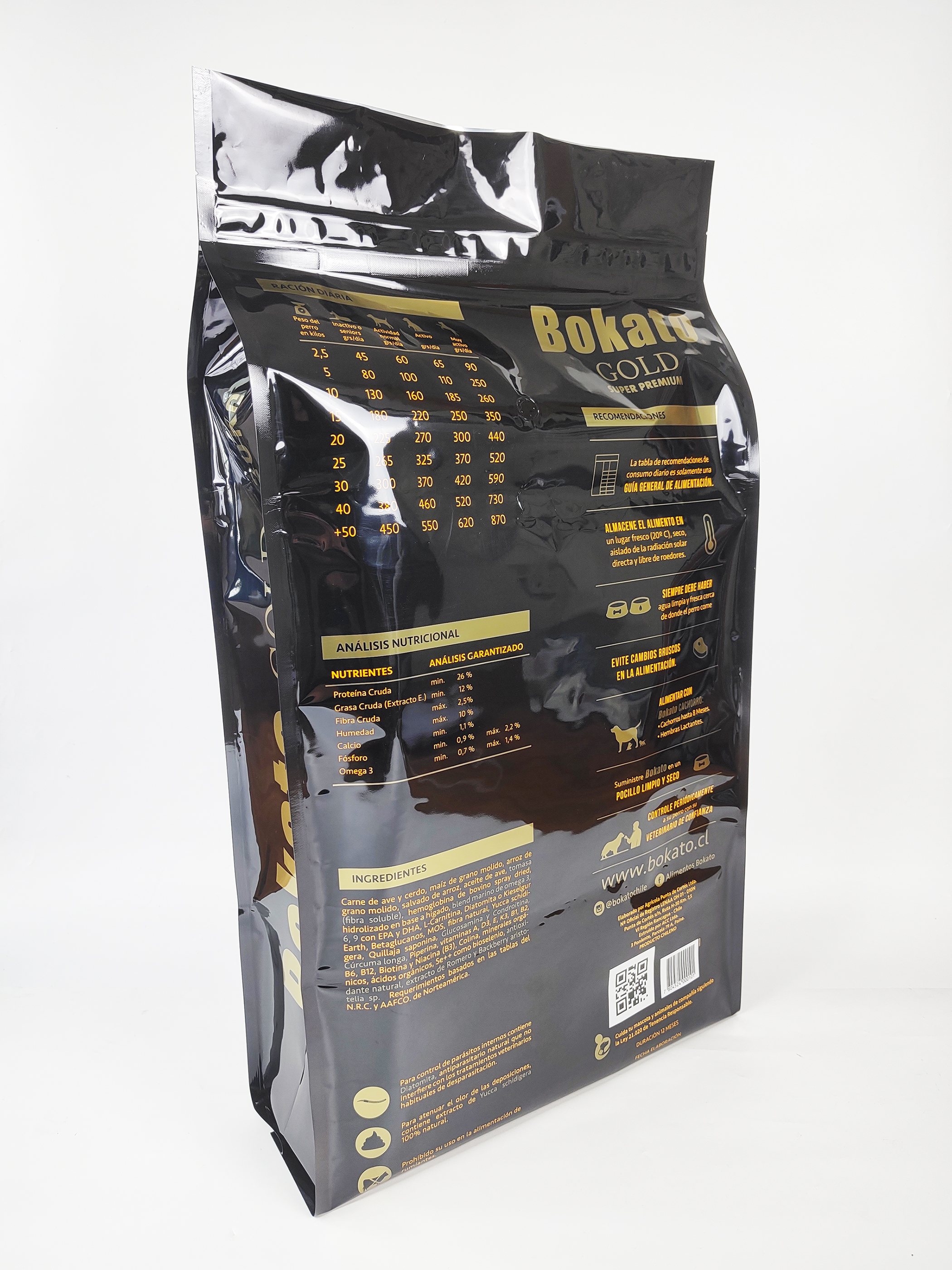 Gold Supe PE Aluminum Foil Dog Food Bag with Resealable Zipper