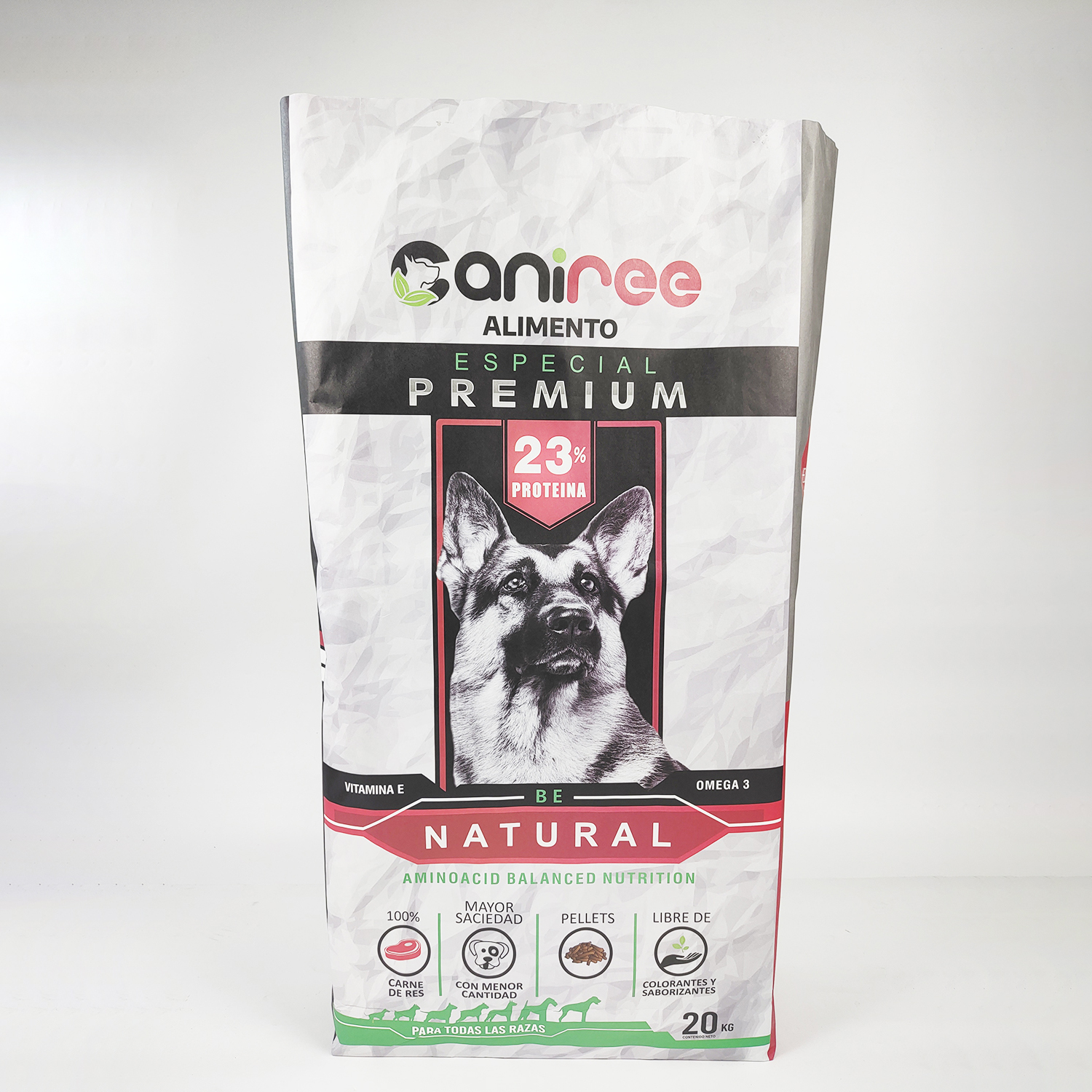 High Quality 3 layers Paper Caniree Especial Dog Food bag