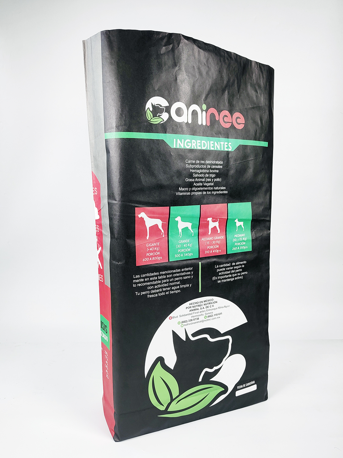 High Quality 3 layers Paper Caniree Especial Dog Food bag