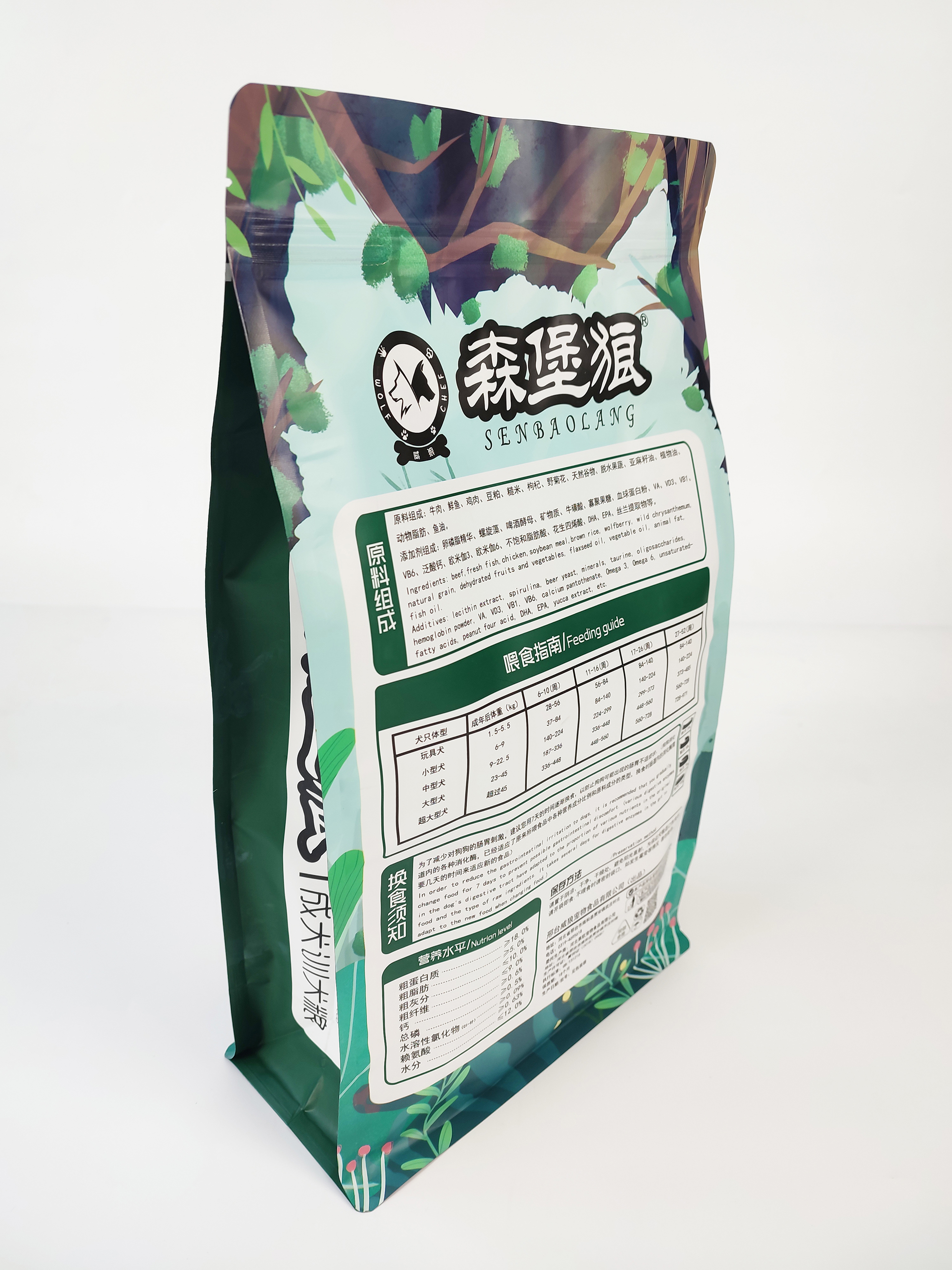 Green PP PET PA APoultry Adult Dog Food