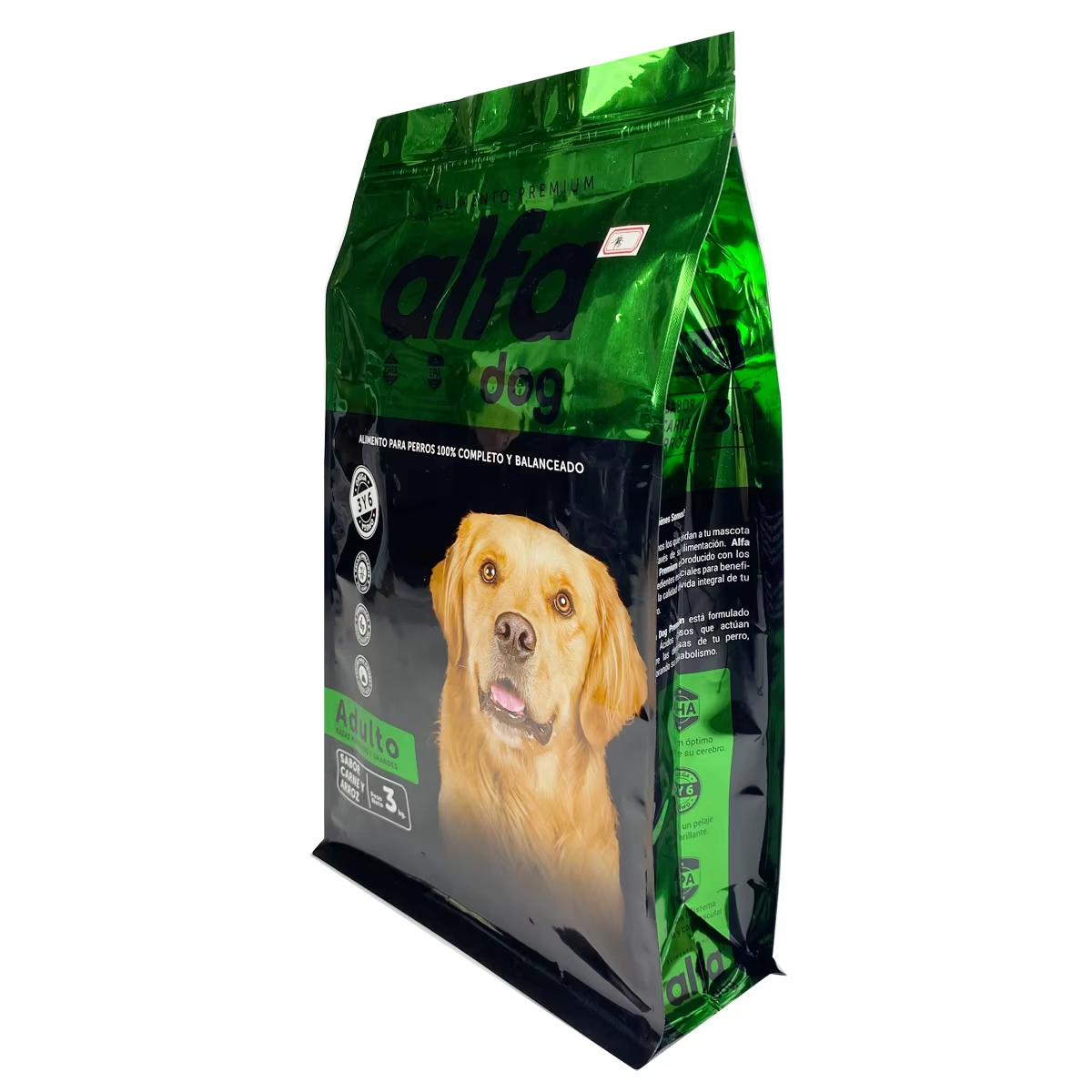 Grade Zipper Flat Bottom Alfa Dog Adult Dog Food