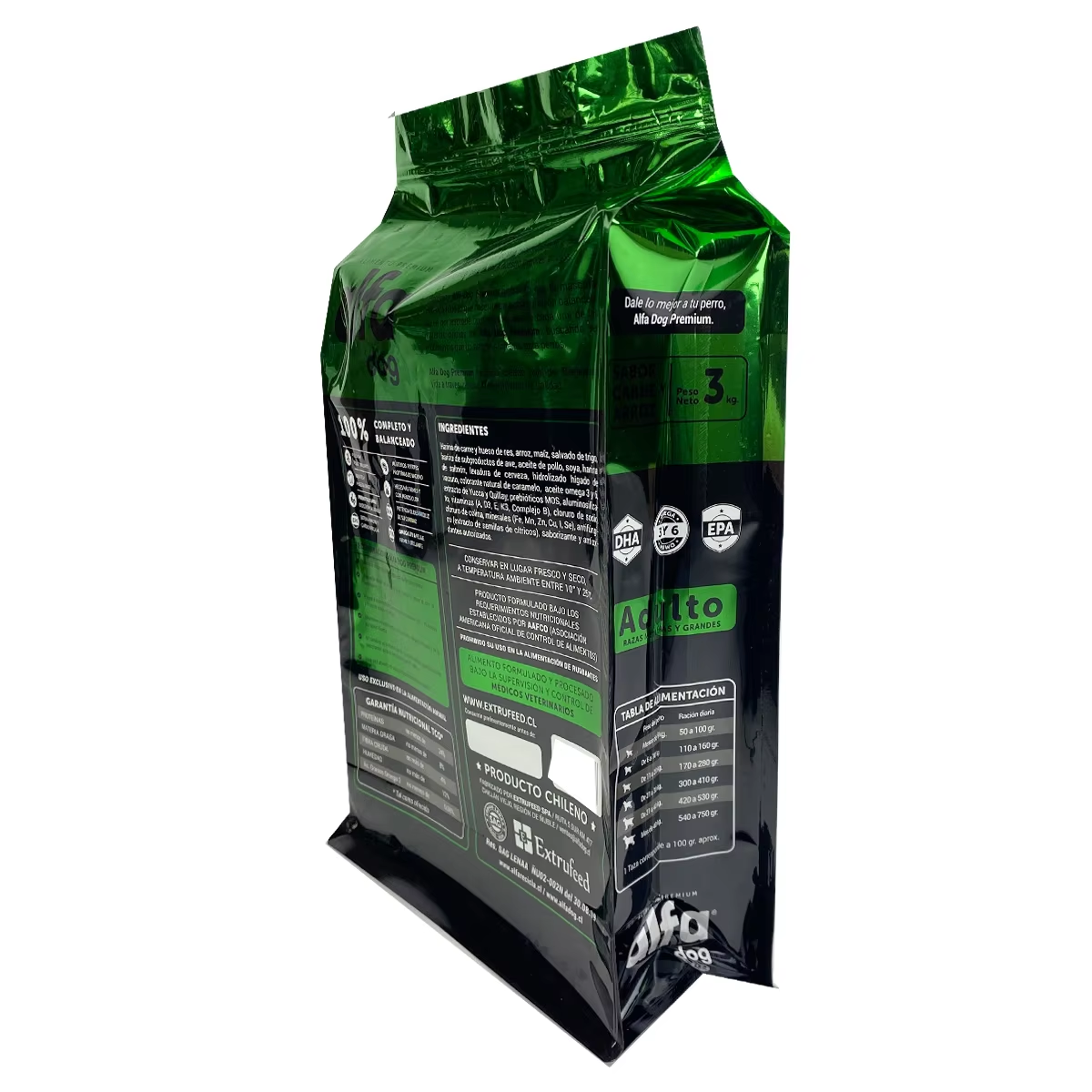 Grade Zipper Flat Bottom Alfa Dog Adult Dog Food