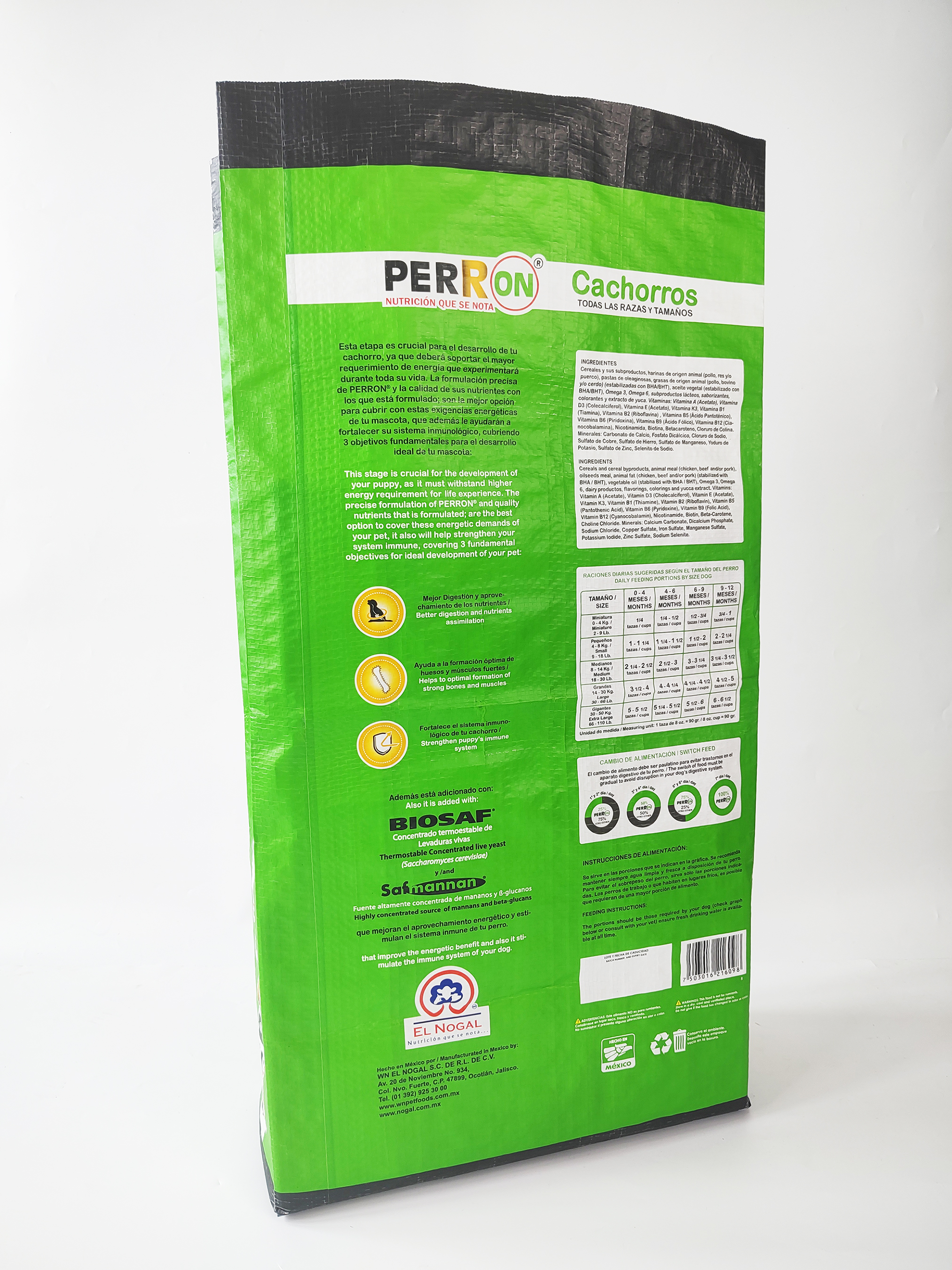 Bopp Laminated  pp Woven Perron Puppy Dog Food bag 20kg