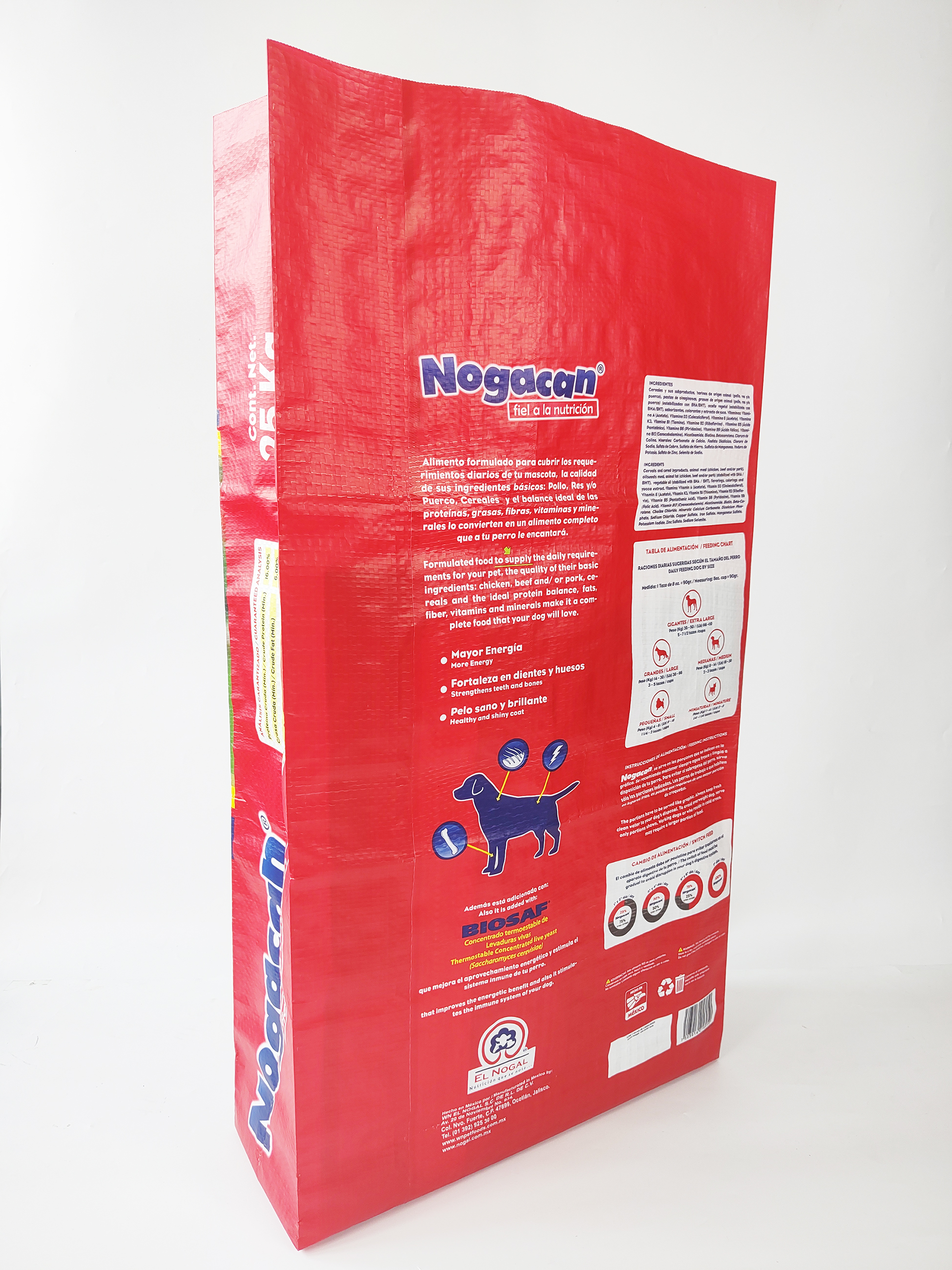 New Printed Bopp Laminated Pp Woven Nogacan Dog Food 25kg