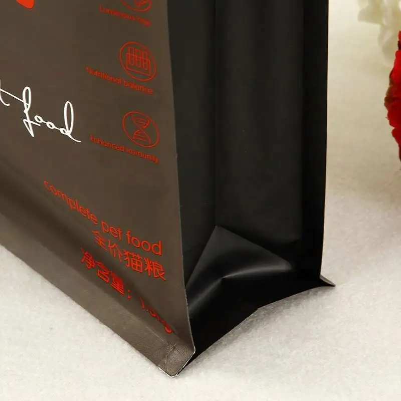 Flat Bottom Animal Feed Complete Pet Cat Food with Zipper Top