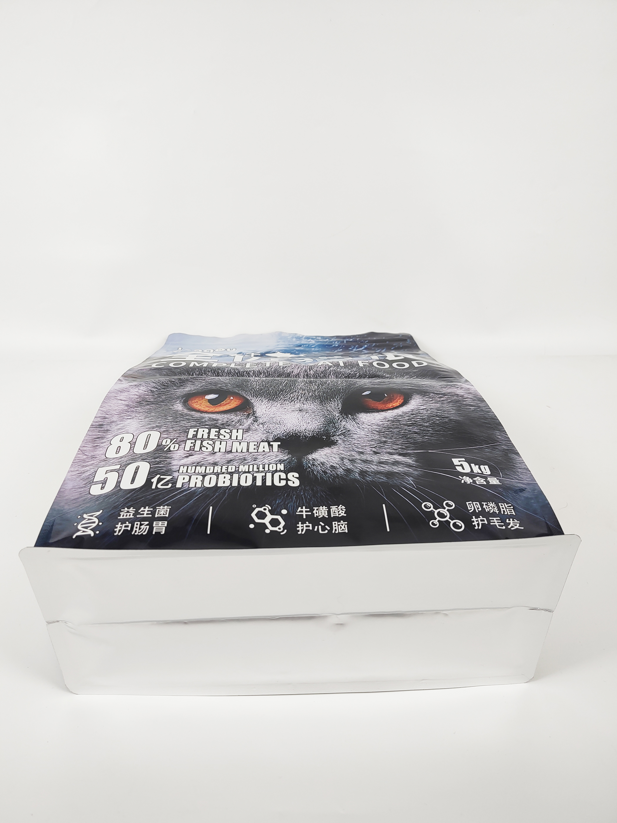 Wholesale Gusset Pouch  Complete Pet Cat Food Bag with Zipper