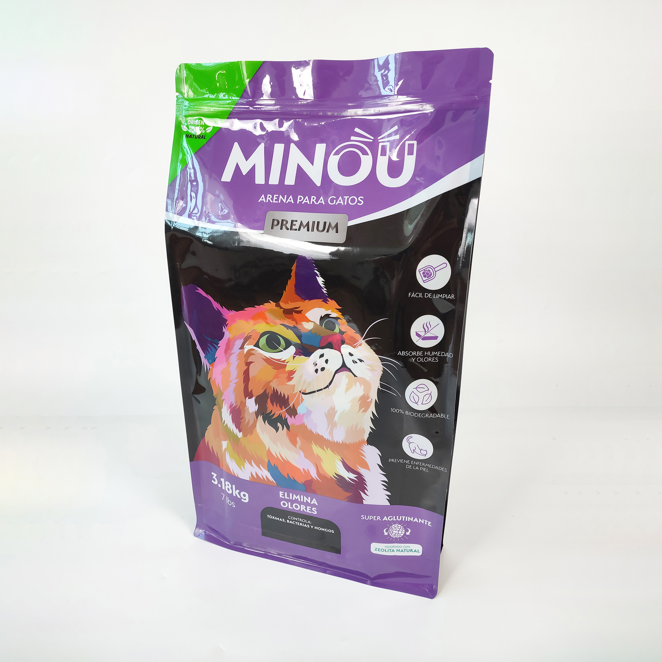 Colorful Printing Recyclable Grocery Minou Premium Cat Litter bag