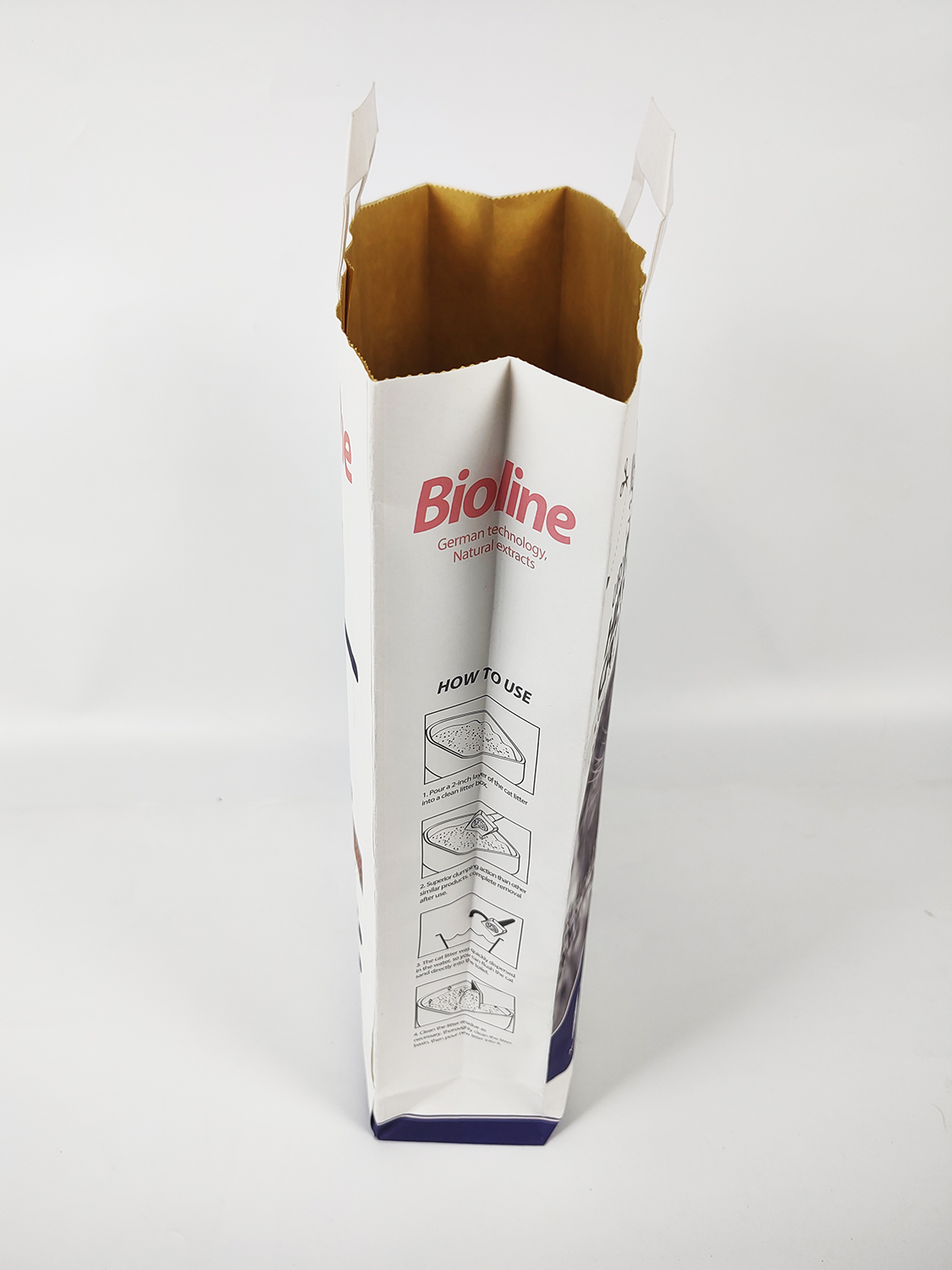 Bioline Health Indicator Cat Litter paper bag with Handle