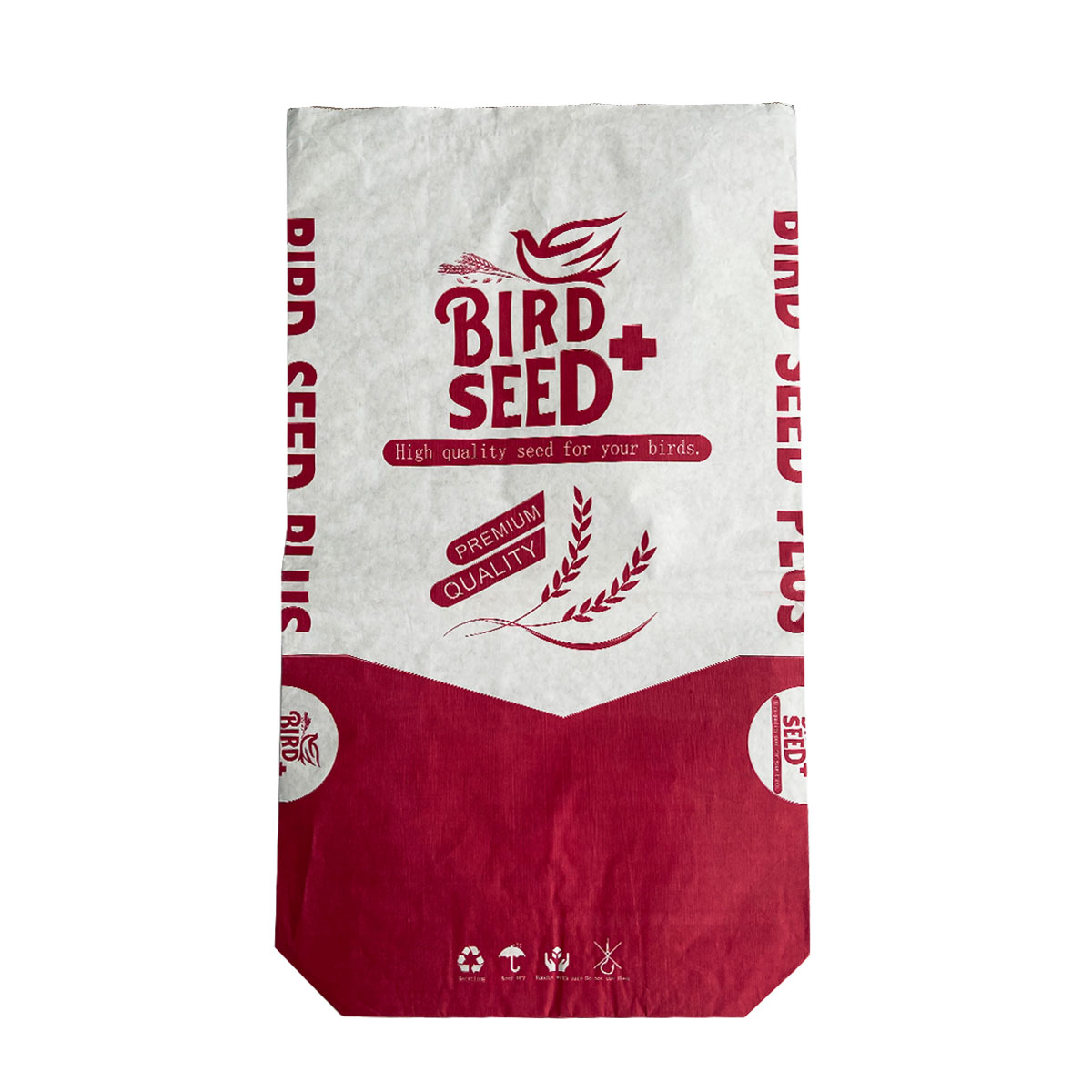 Heat seal Resealable Kraft paper animal Bird feed bag