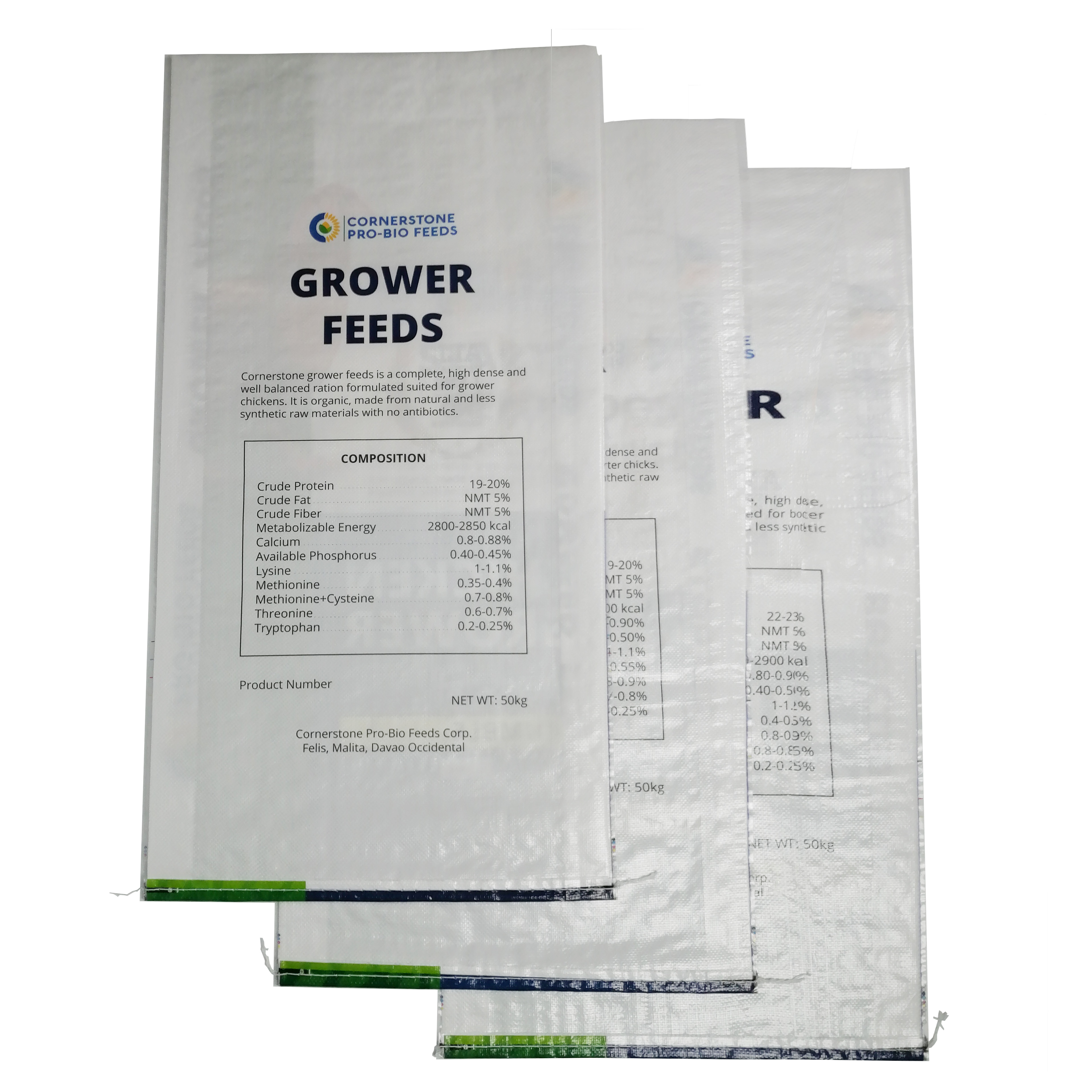 Side Gusset Bopp Lamination pp Woven Chicken Grower Crumble feed bag