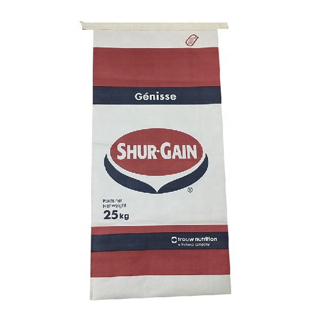 Recyclable Agricultural 10 kg 20 kg 25kg Paper Cattle Horse feed Bag