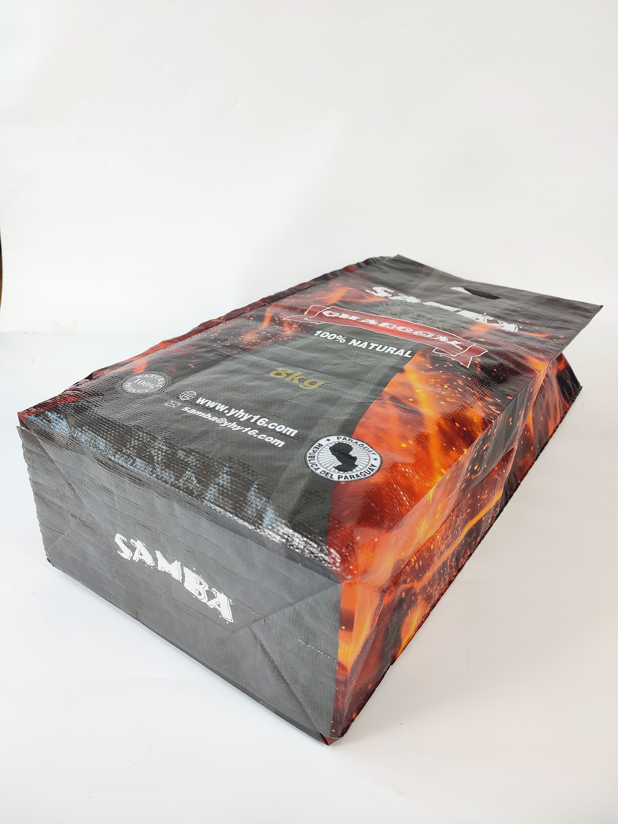 Heat Seal Bopp Laminated PP Woven SAMBA Charcoal bag