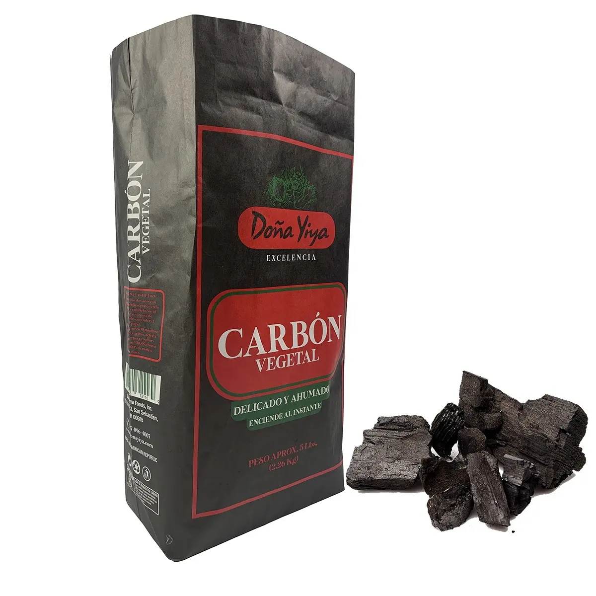 Flexo Printing Biodegradable Kraft Paper Vegetal Charcoal  bag