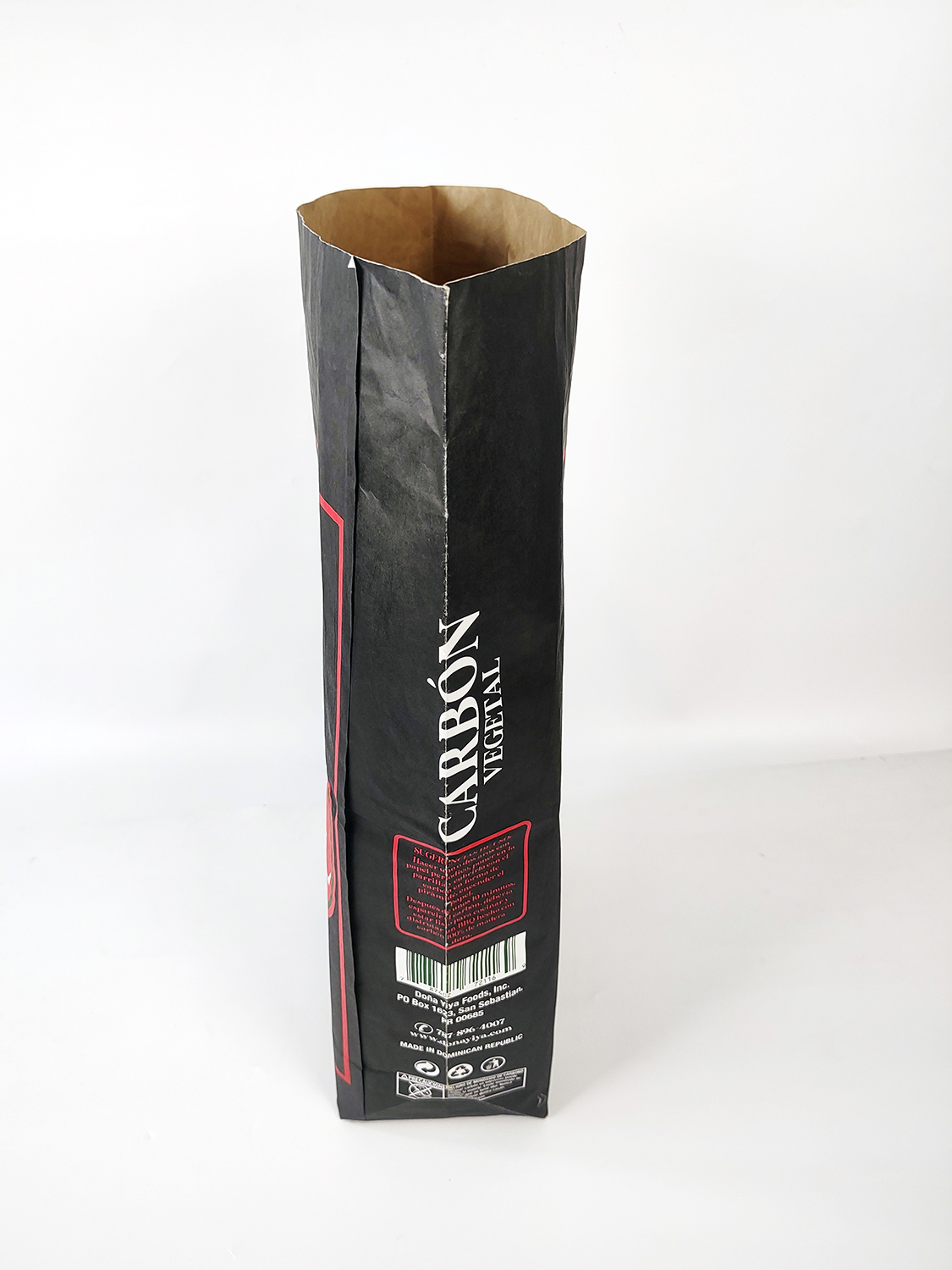 Flexo Printing Biodegradable Kraft Paper Vegetal Charcoal  bag