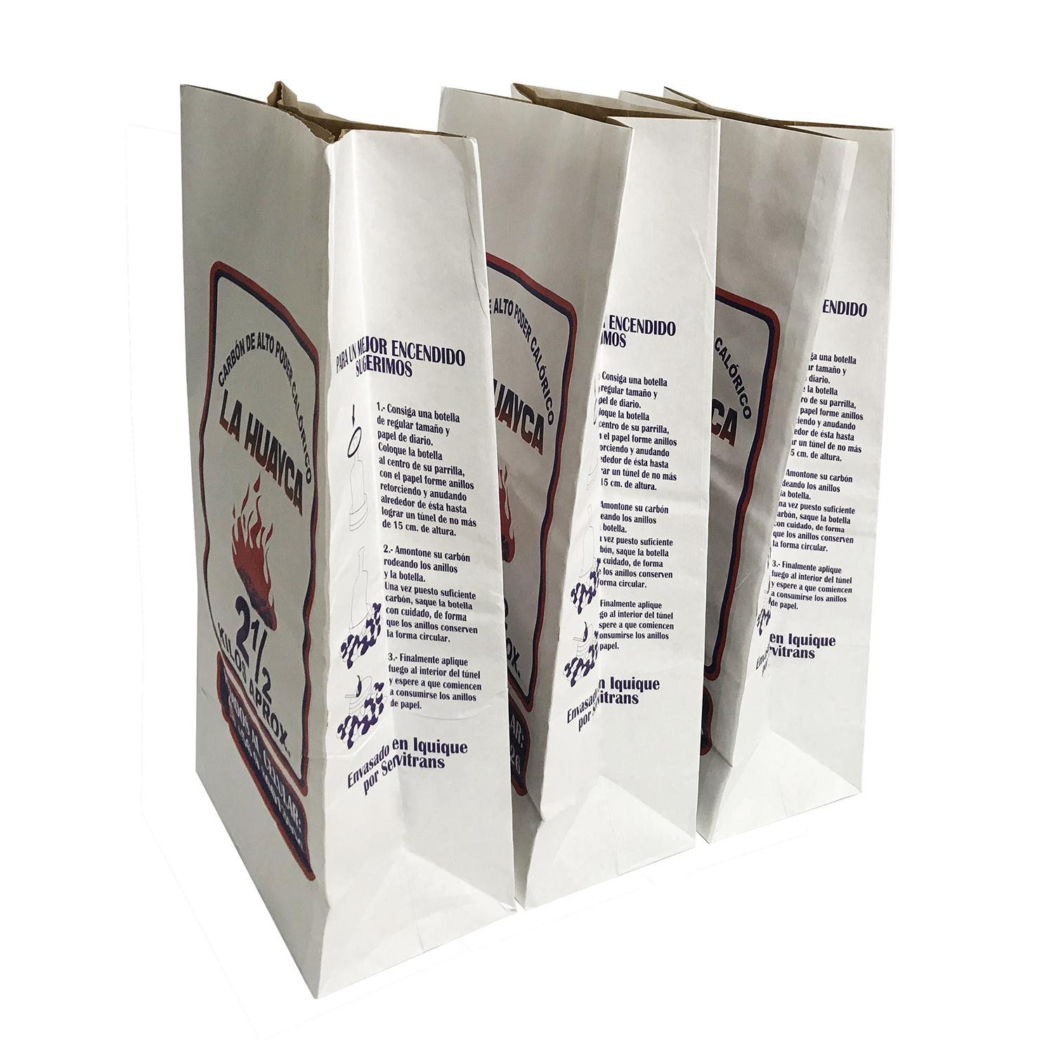 Wholesale kraft paper La Huayca Bbq Grill Charcoal Bag