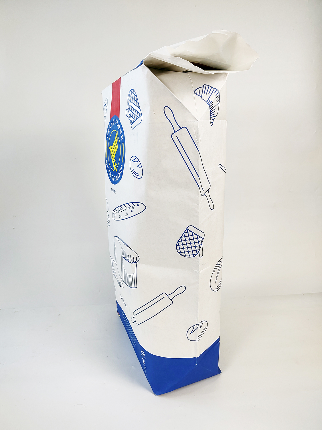 Recyclable Kraft Paper Wheat Flour Packaging Bag with Valve Top