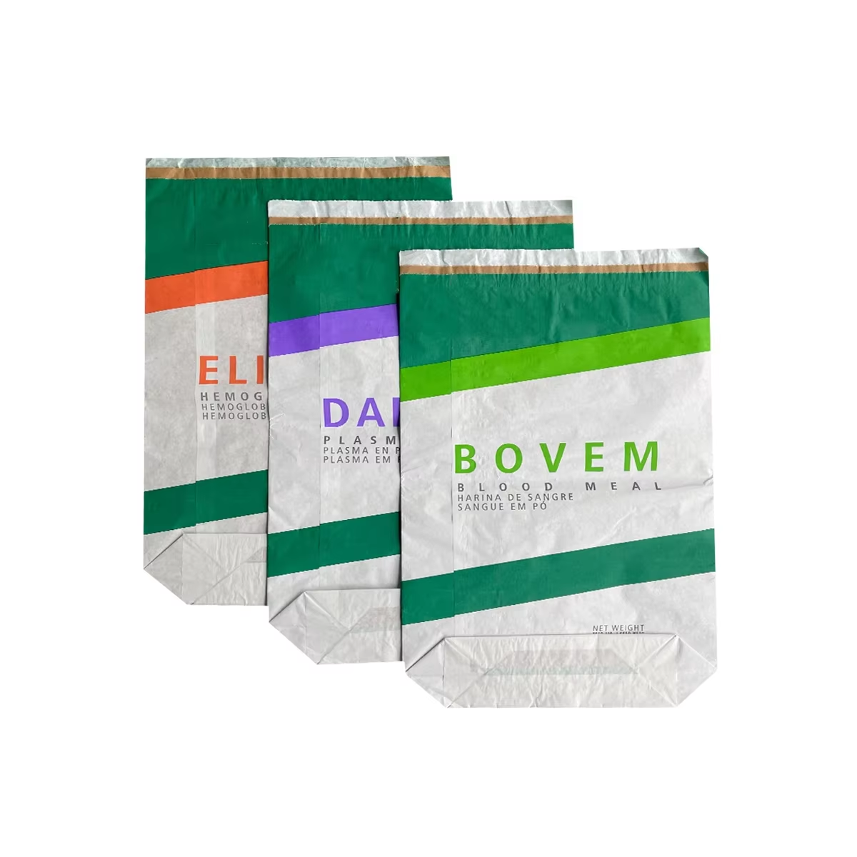 Heat Seal 10 kg 25 kg 50 kg 3 layers Wheat Flour Packaging Bags