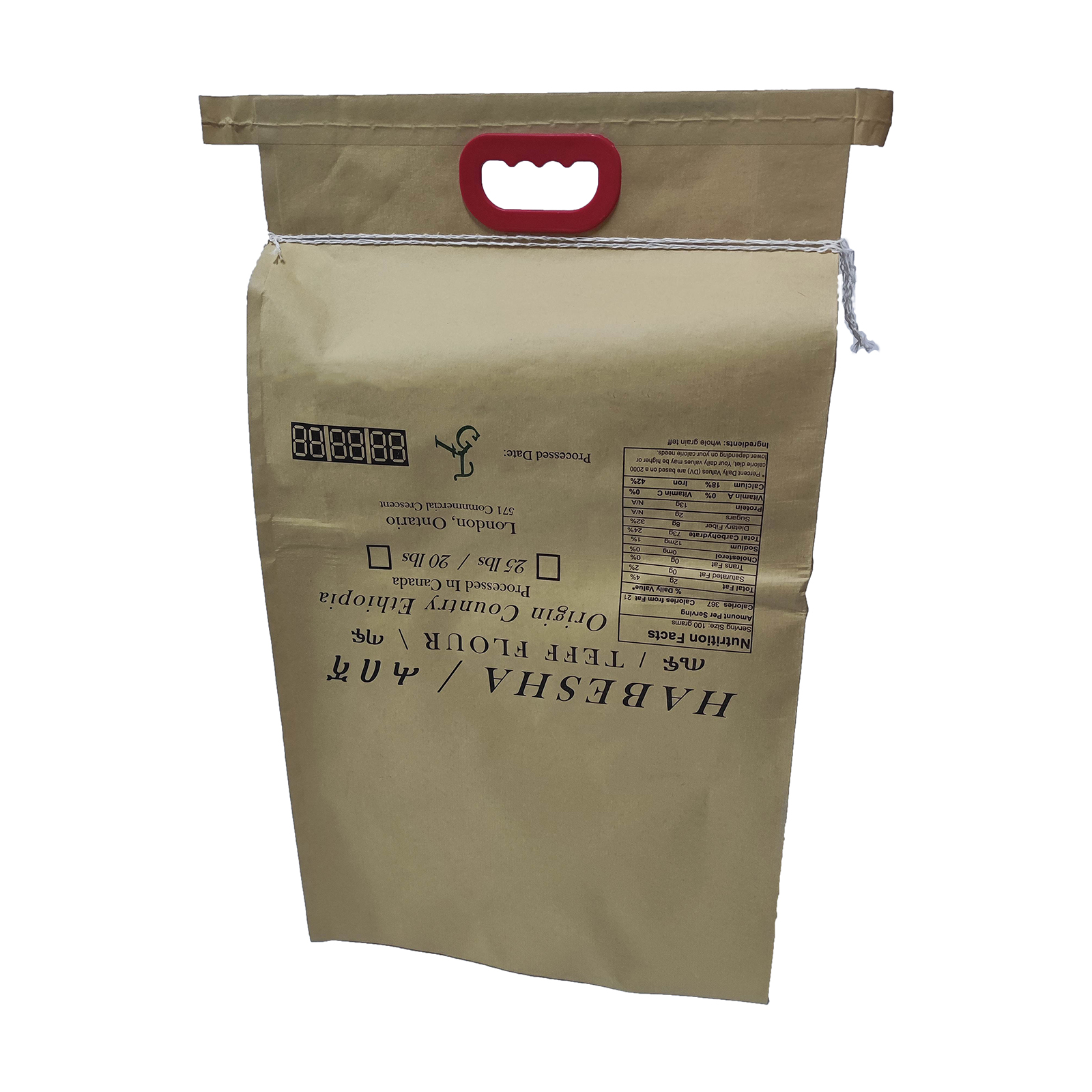 Bio-degradable Paper Laminate pp Woven Packaging Bags for Wheat Flour