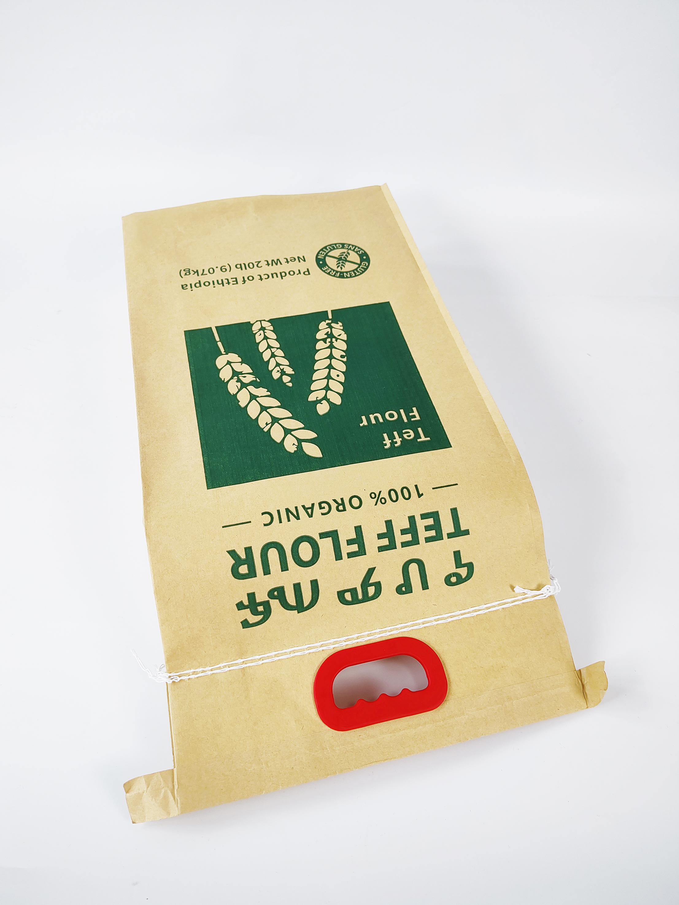 Strong Paper Laminated PP Woven 5 kg 10 kg Teff Flour Bag with Handle
