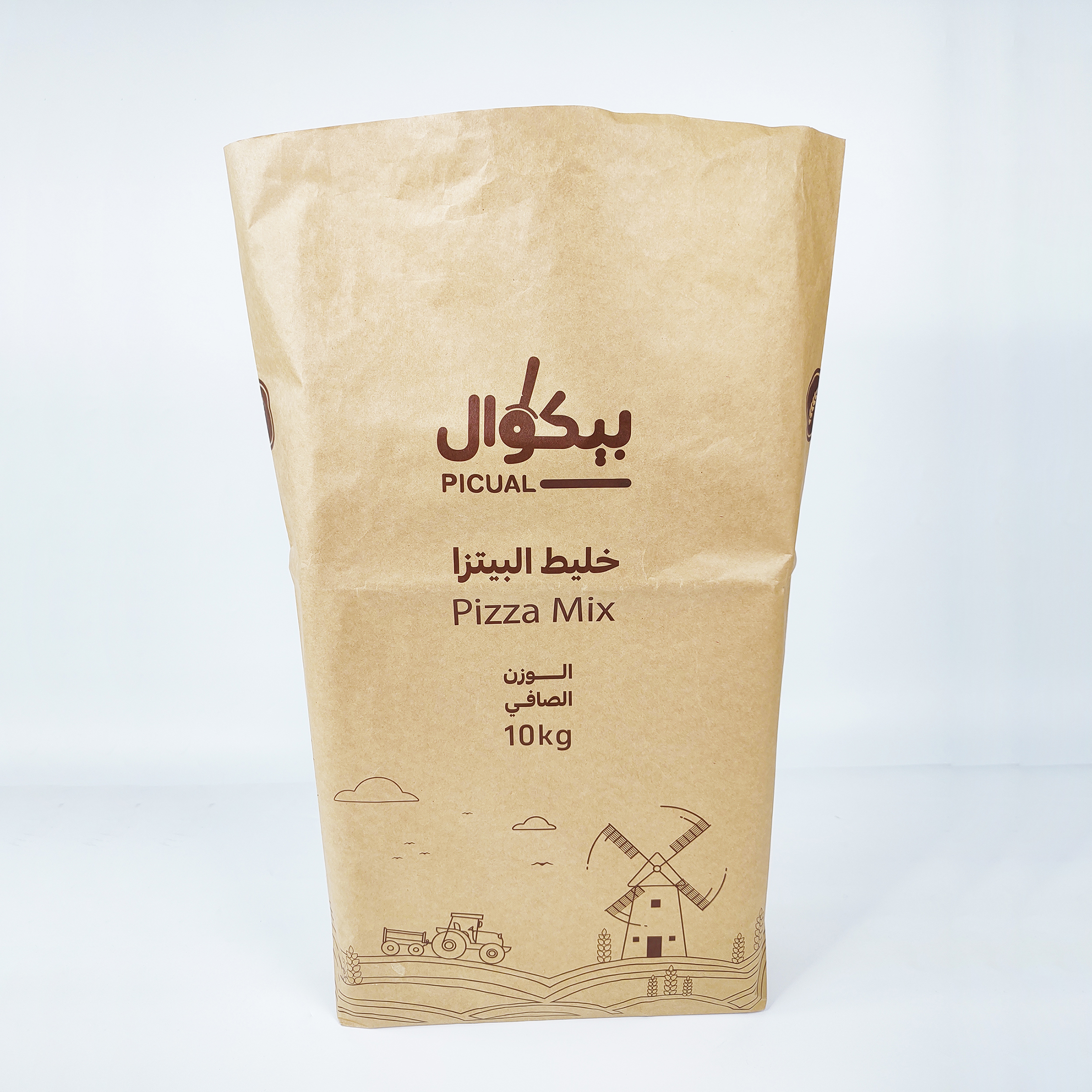 Bio-degradable 5 kg 10 kg 15 kg  25 kg PICUAL Pizza Mix Kraft Paper bag