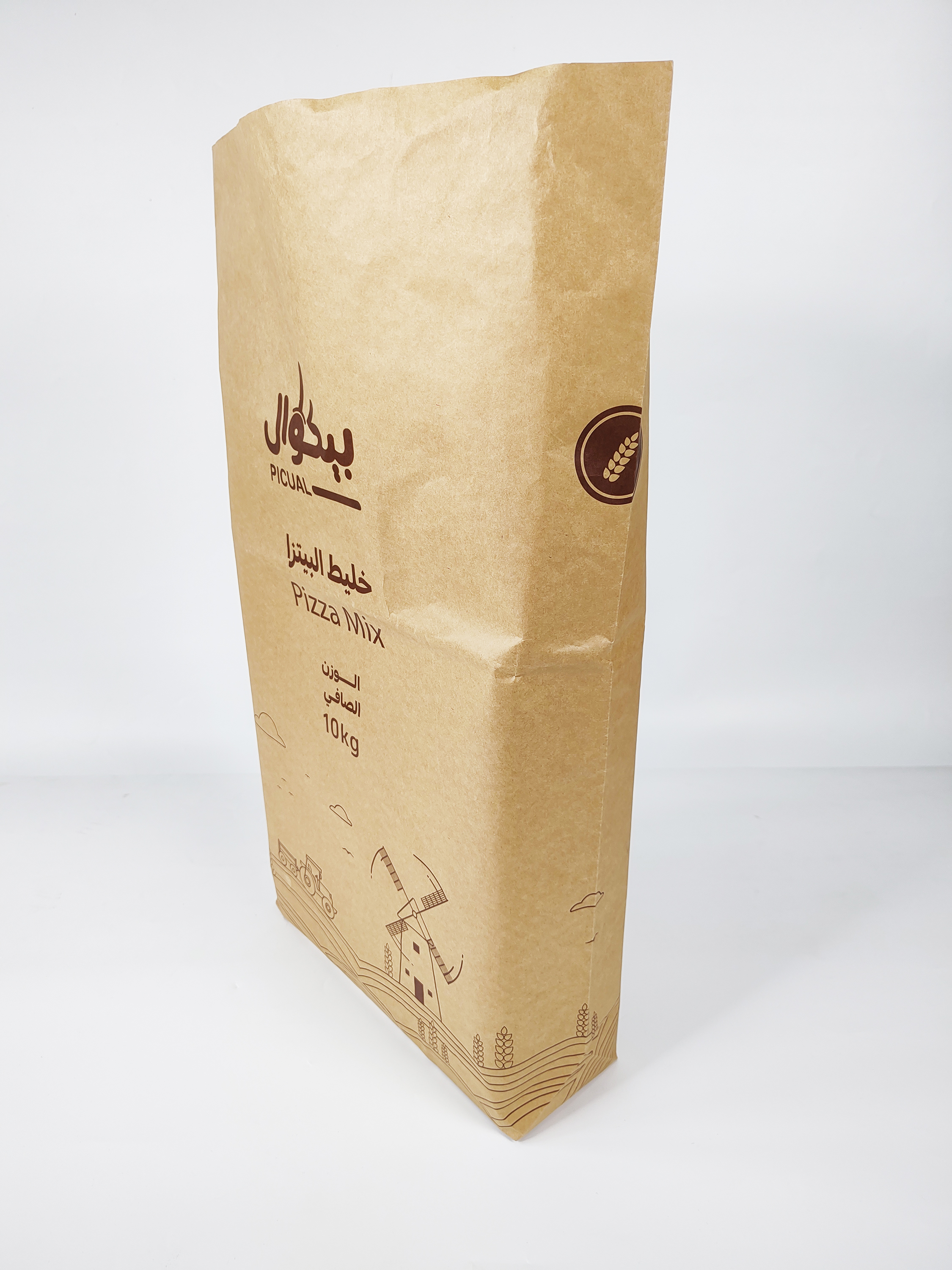 Bio-degradable 5 kg 10 kg 15 kg  25 kg PICUAL Pizza Mix Kraft Paper bag