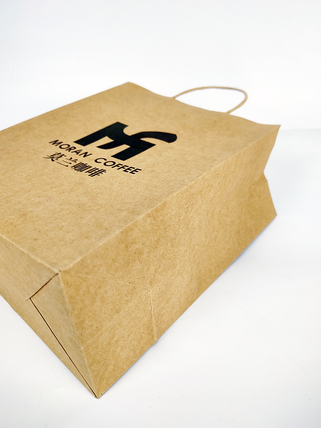 Kraft Paper MORAN  Shopping Bag with Logos handle