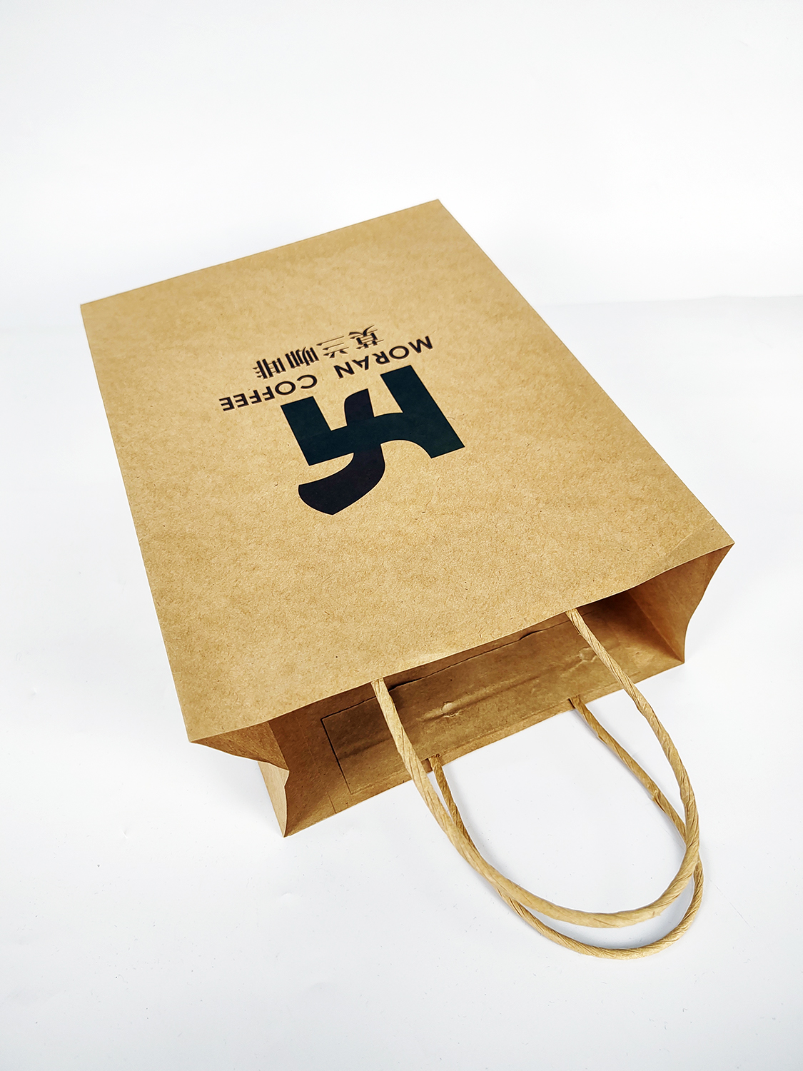 Kraft Paper MORAN  Shopping Bag with Logos handle