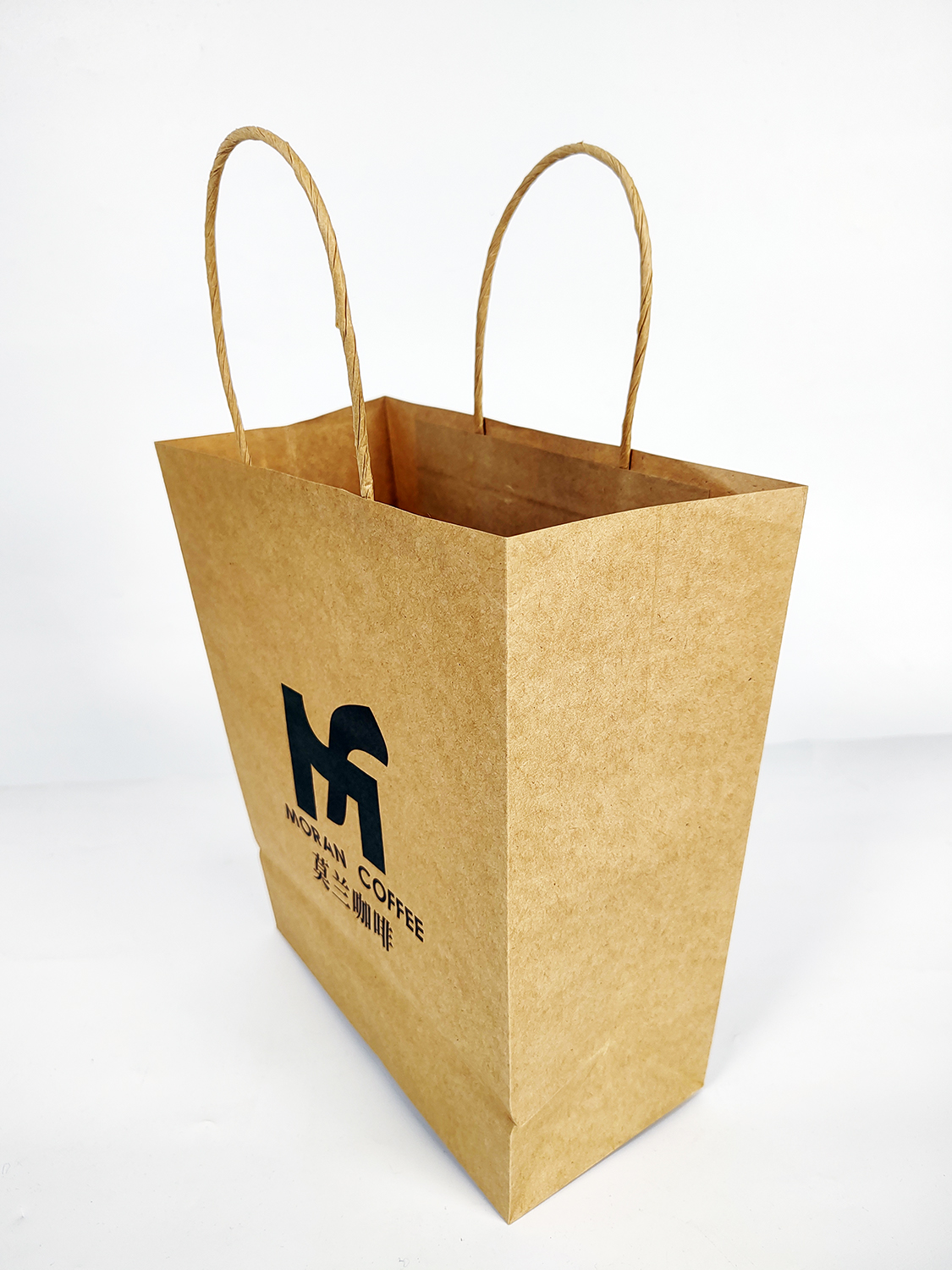 Kraft Paper MORAN  Shopping Bag with Logos handle