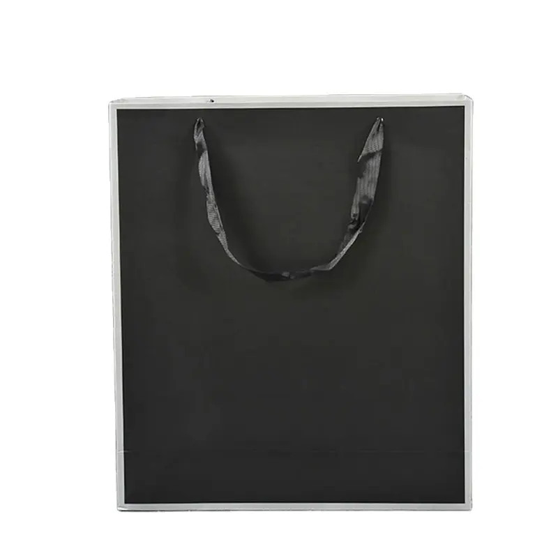 Wholesale Factory Price Luxury Black Paper Shopping Gift Bags
