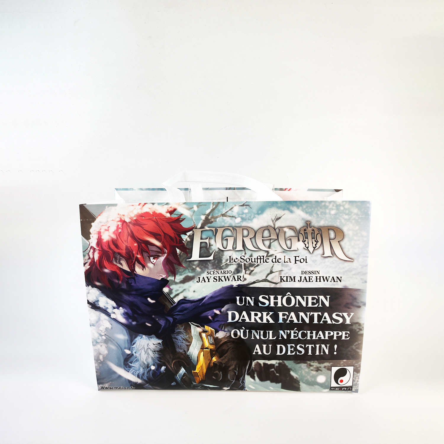 Non-Woven White Luxury Gift Shopping Bag with Handle