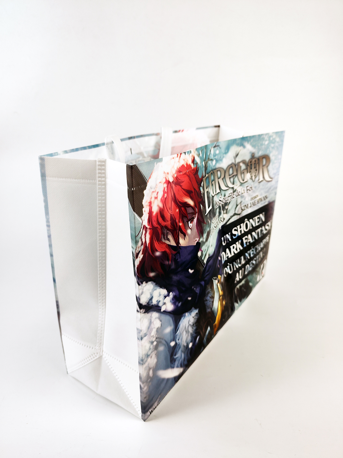 Non-Woven White Luxury Gift Shopping Bag with Handle 